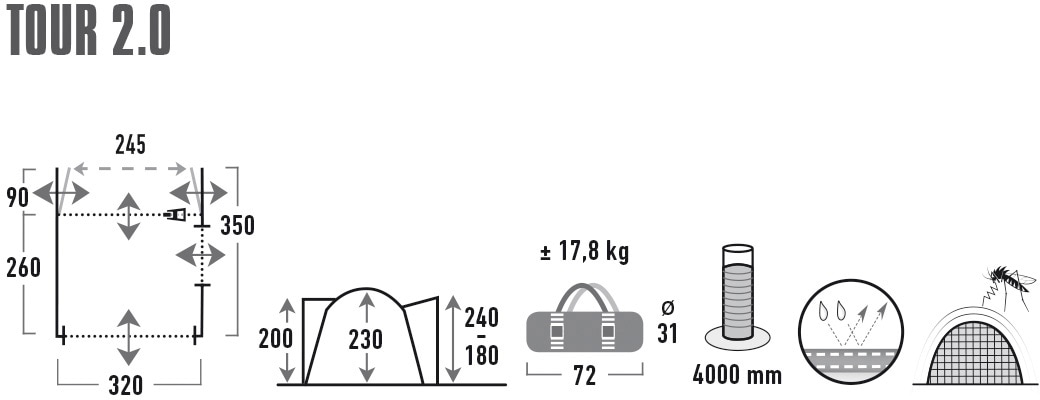 High Peak Buszelt »Tour 2.0«