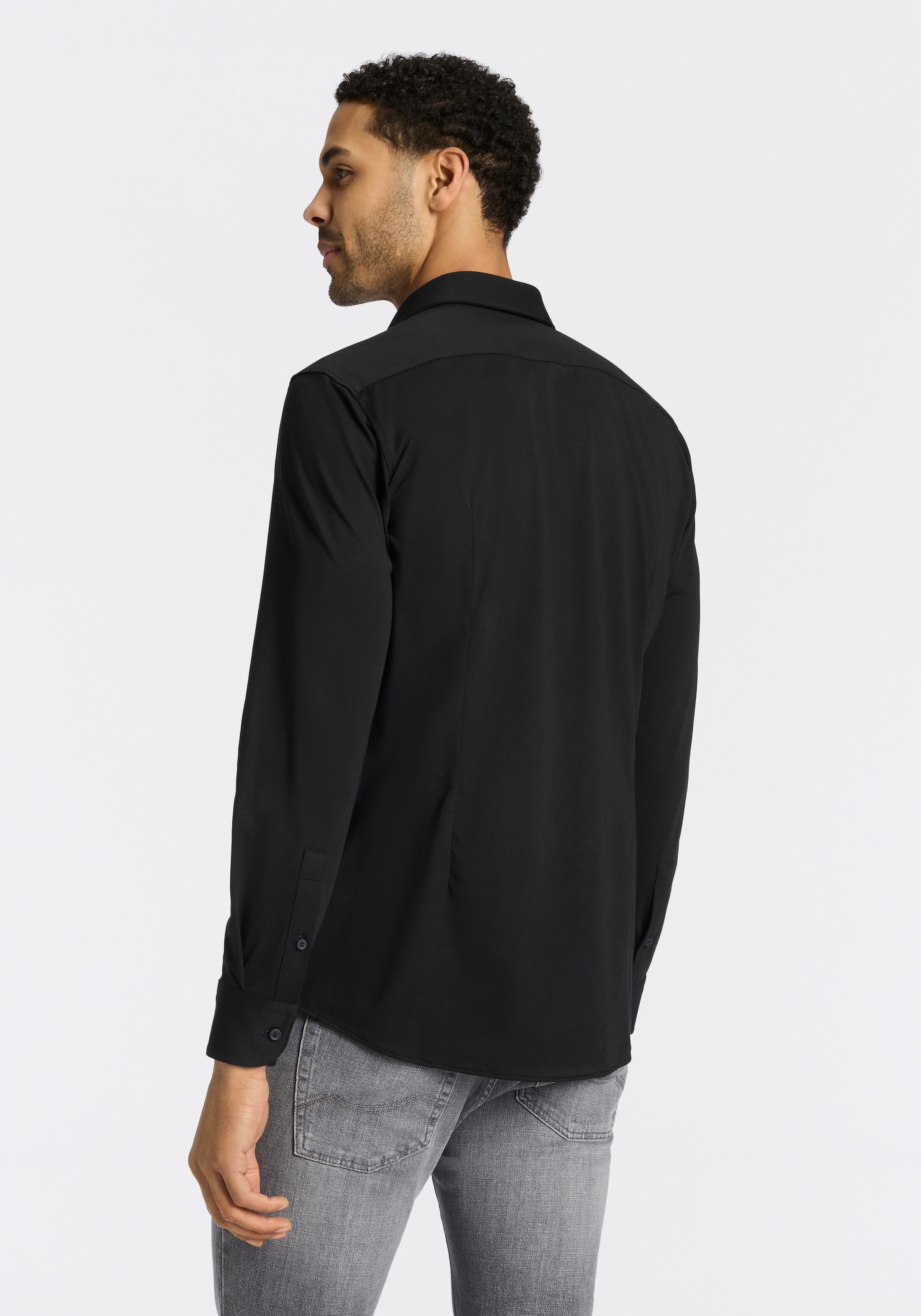 BOSS Businesshemd »HANK« Kentkragen, Slim Fit, Baumwoll-Mix mit Performance-Stretch