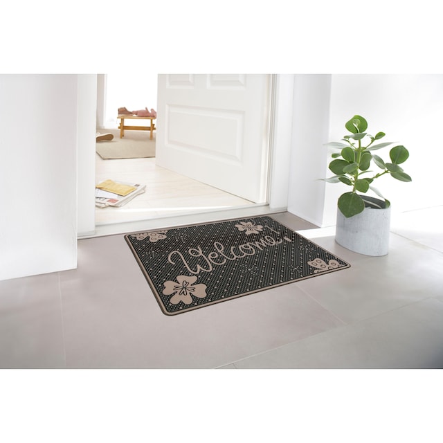 Home2Fashion Fußmatte »SC Clean Lucky, Welcome«, rechteckig,  Schmutzfangmatte, mit Spruch, robust, In- und Outdoor geeignet online  kaufen