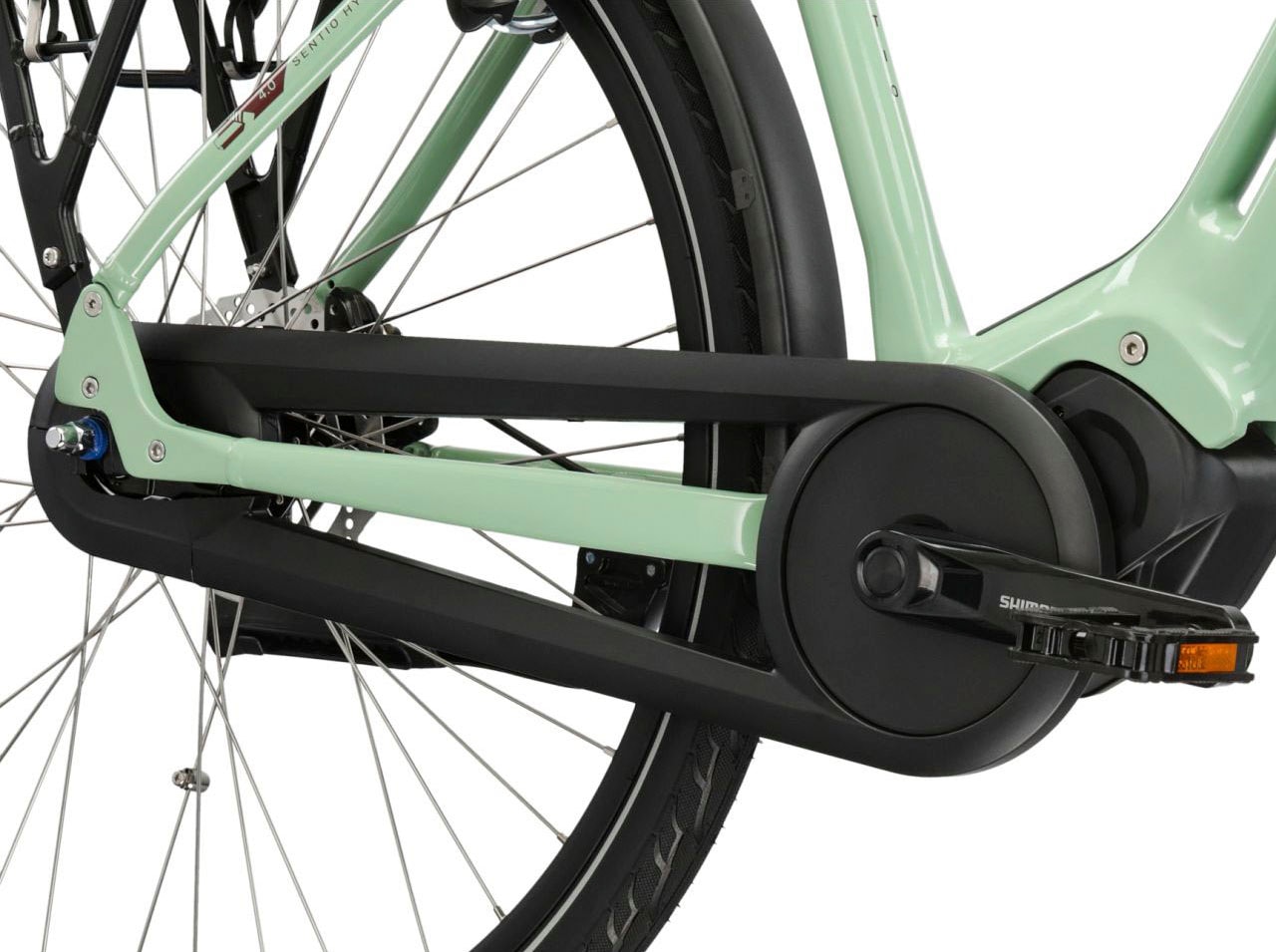 Kross E-Bike »E-Citybike Sentio Hybrid 4.0 28 Zoll grün«, 7 Gang, Shimano, NEXUS, Mittelmotor 250 W, Pedelec, Elektrofahrrad für Damen und Herren