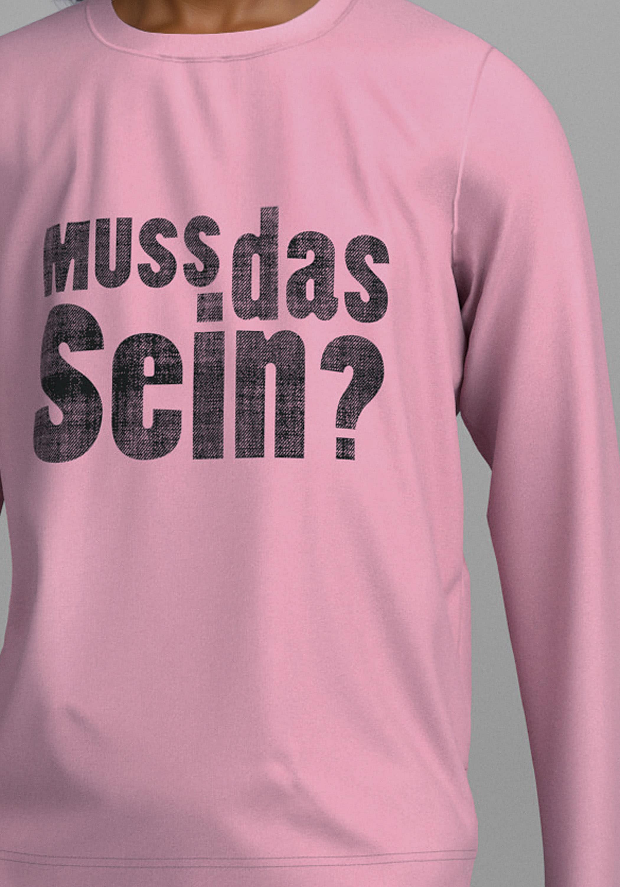 KIDSWORLD Langarmshirt »Spruch: MUSS DAS SEIN« Lässiger Sprüche-Print