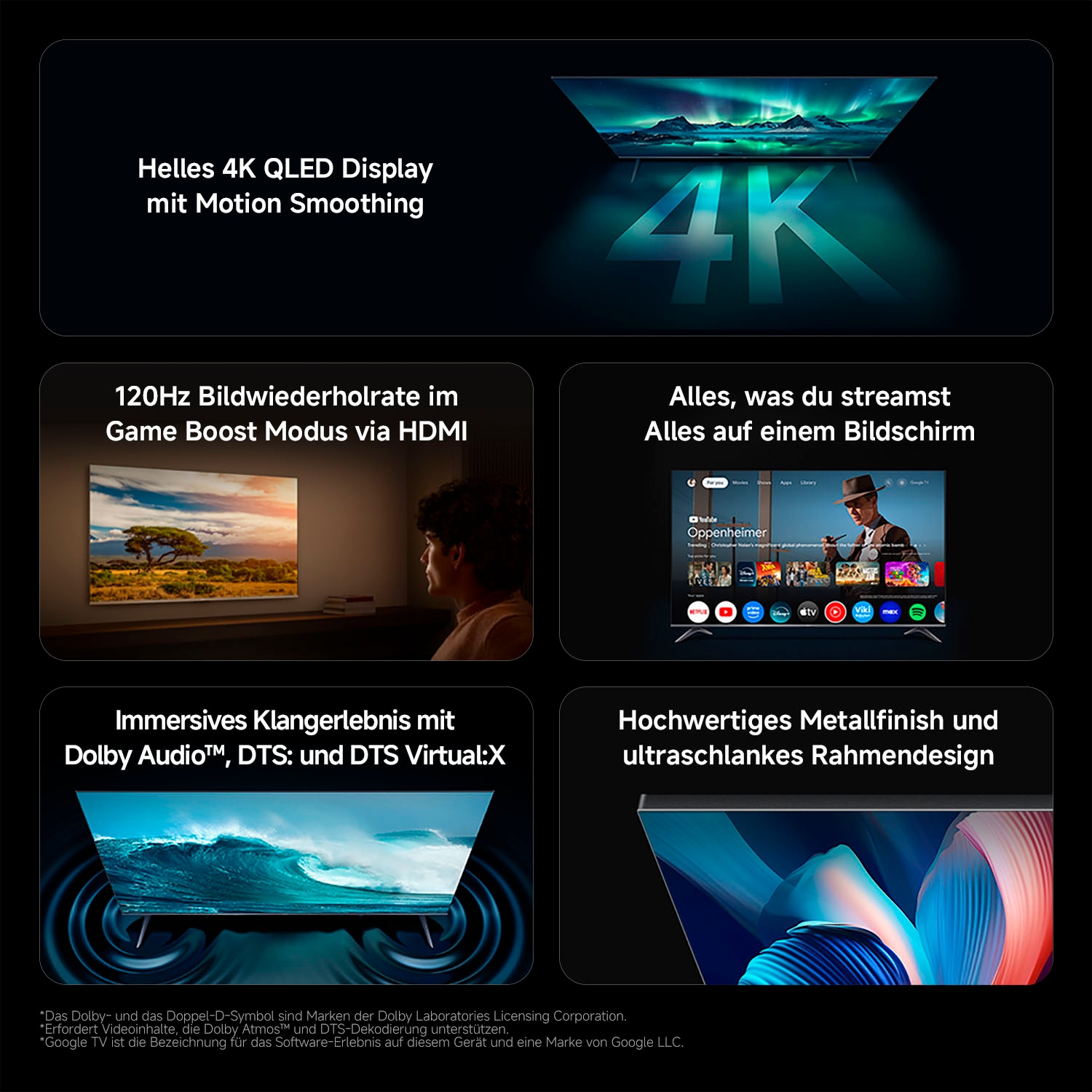Xiaomi QLED-Fernseher »L55MB-APEU« 138 cm/55 ″ Smart-TV Xiaomi TV A Pro 55 (2026)