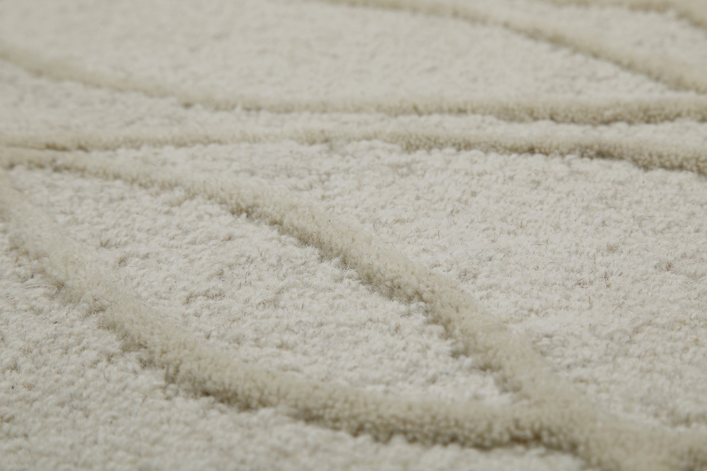 Wecon home Wollteppich »Hamptons TWENTYTHREE«, rechteckig, 15 mm Höhe, Läufer, Schurwolle, Kurzflor, Wohnzimmer, Schlafzimmer, Wellen
