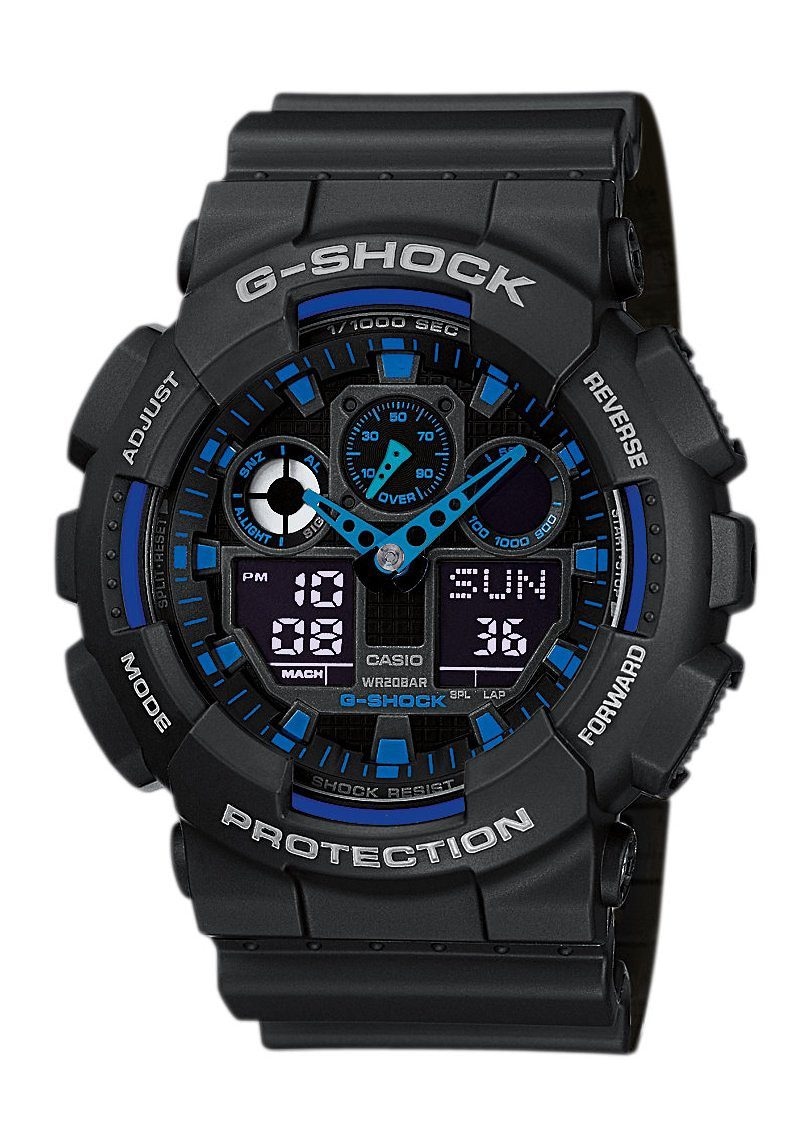 Chronograph »GA-100-1A2ER«, Quarzuhr, Armbanduhr, Herrenuhr, digital, bis 20 bar...