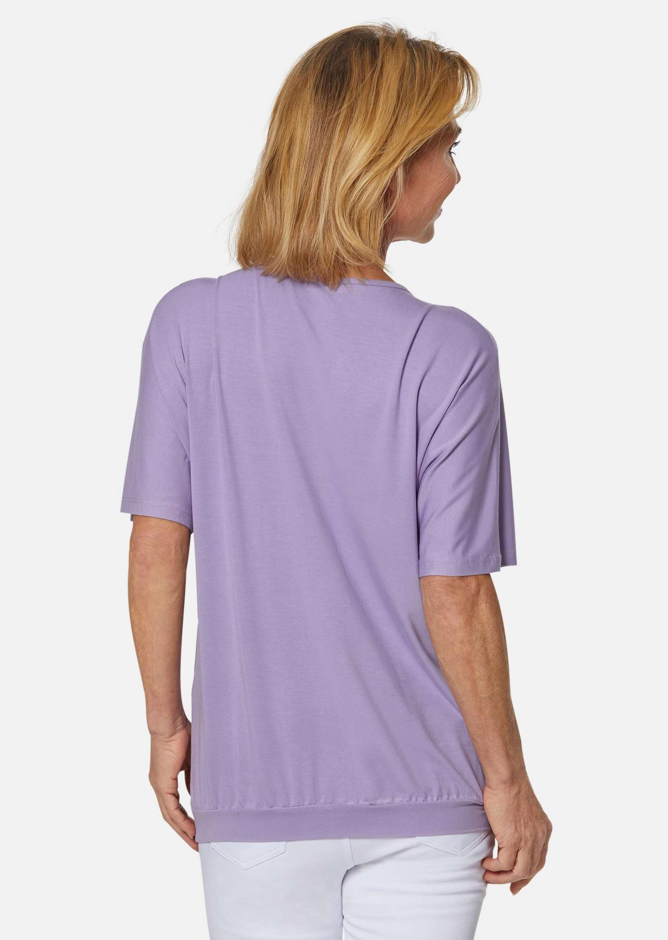 GOLDNER Langarm-Poloshirt »Shirt mit V-Ausschnitt Shirt mit V-Ausschnitt«