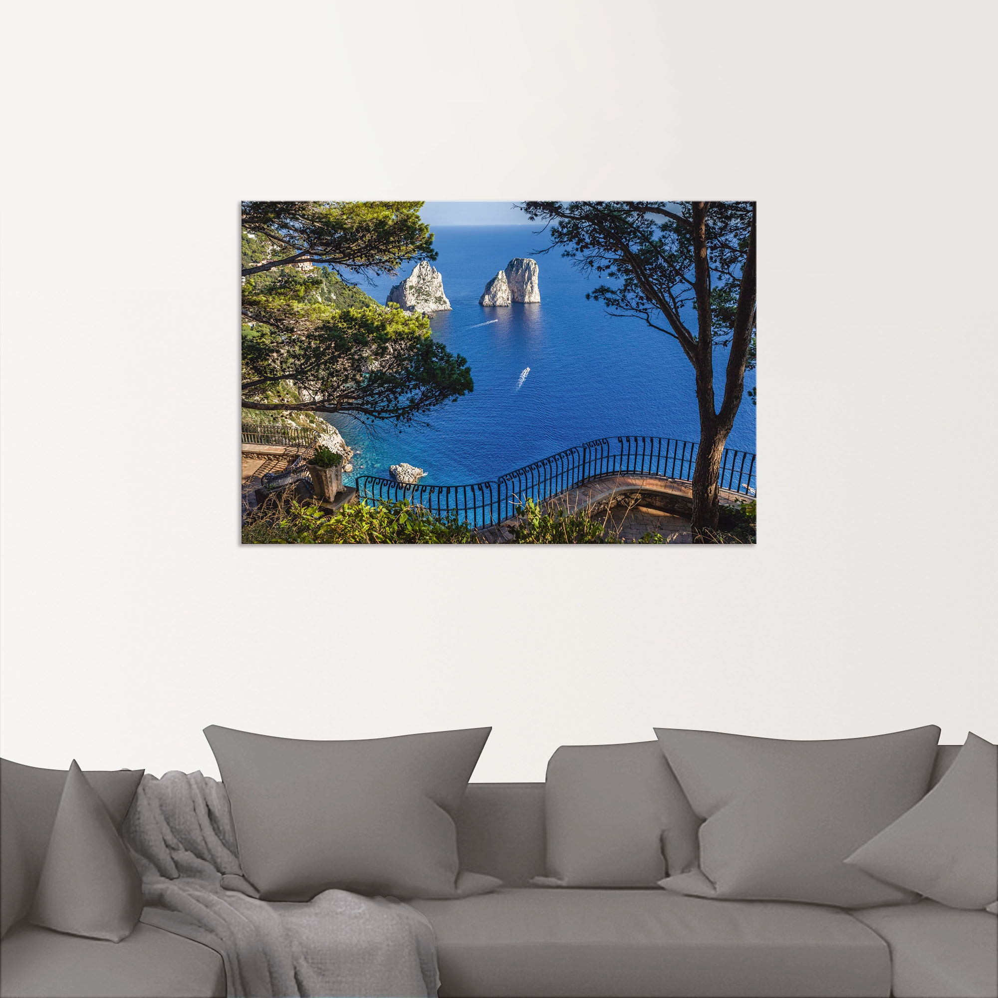 Artland Wandbild »Faraglione-Felsen auf Capri, Italien«, Meer Bilder, (1 St.), als Alubild, Outdoorbild, Leinwandbild, Poster, Wandaufkleber