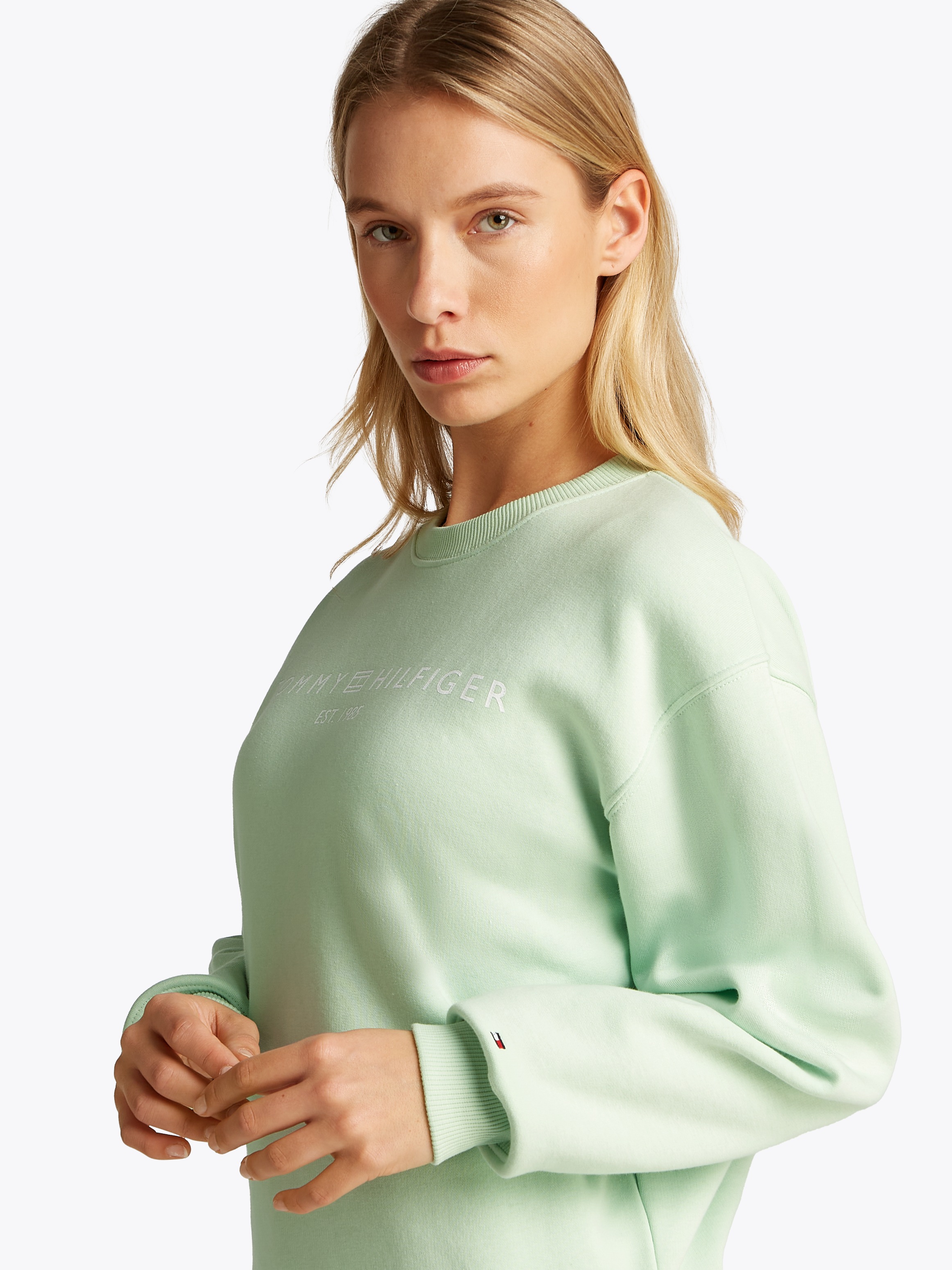 Tommy Hilfiger Sweatshirt »MDRN REG CORP LOGO C-NK SWTSHRT«, mit Logoschriftzug