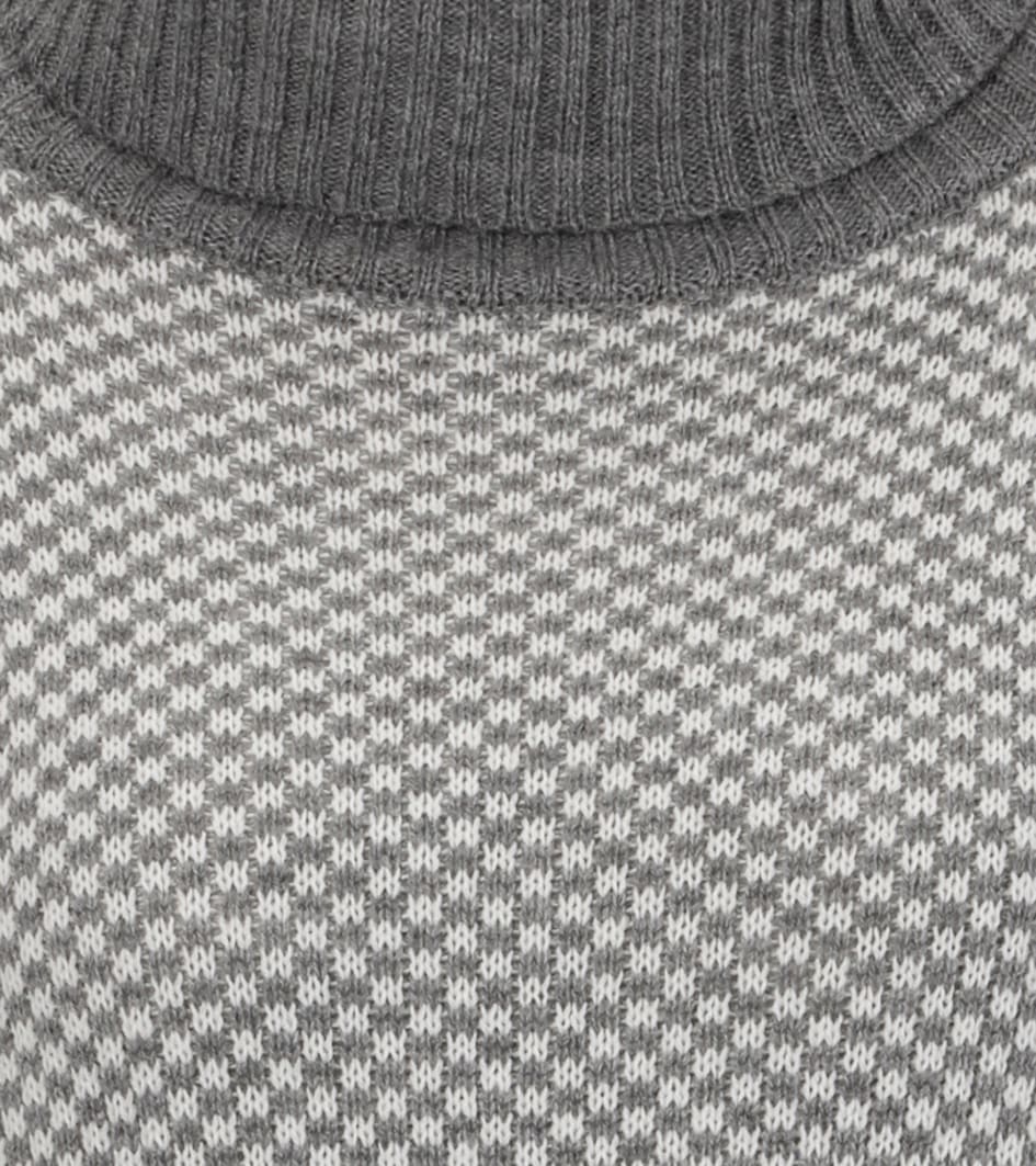 Aniston CASUAL Strickpullover im Karo-Dessin mit Streifen-Optik
