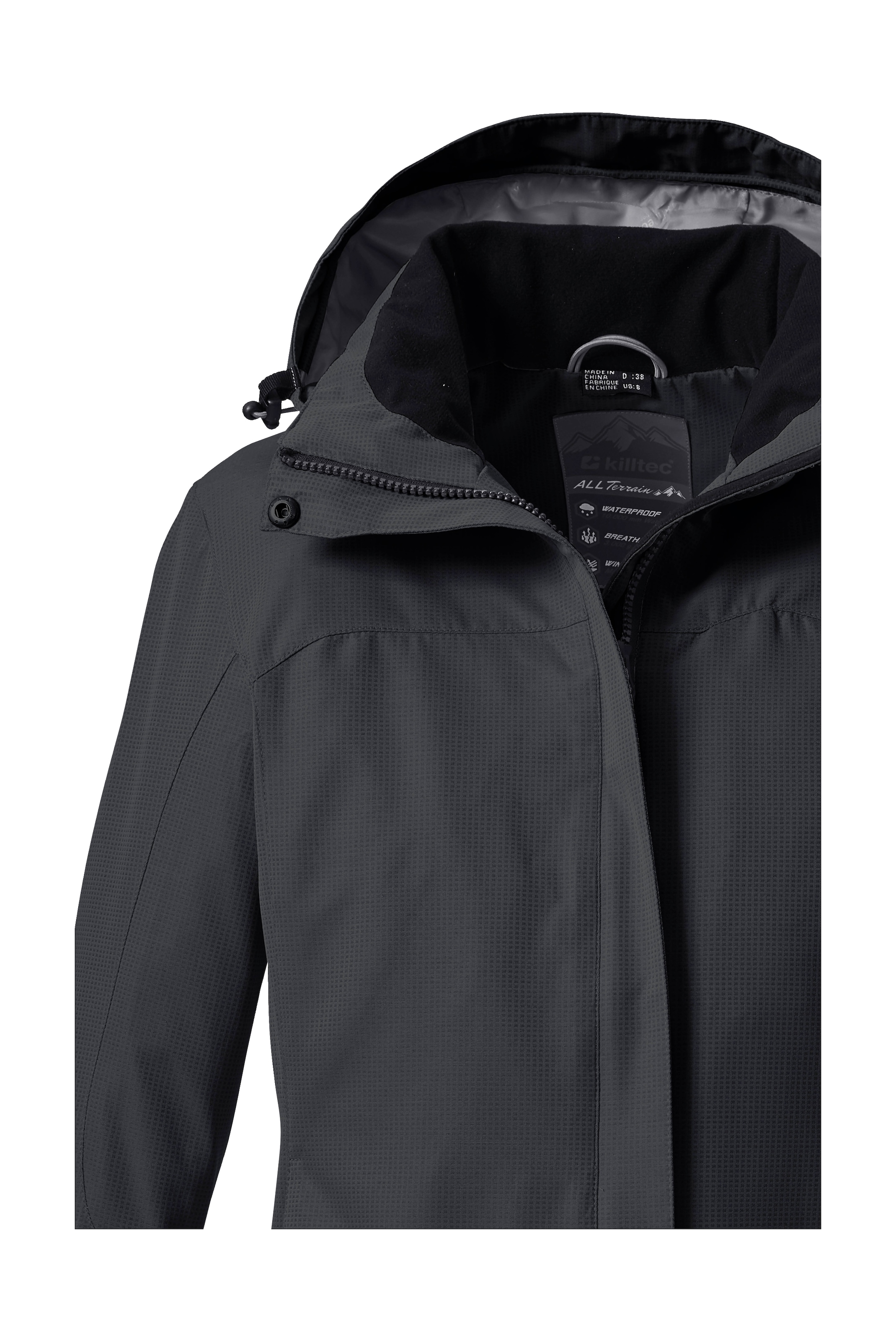 Killtec Outdoorjacke »Inkele«, Wind- und wasserdichte, atmungsaktive Damenjacke mit abnehmbarer Kapuze