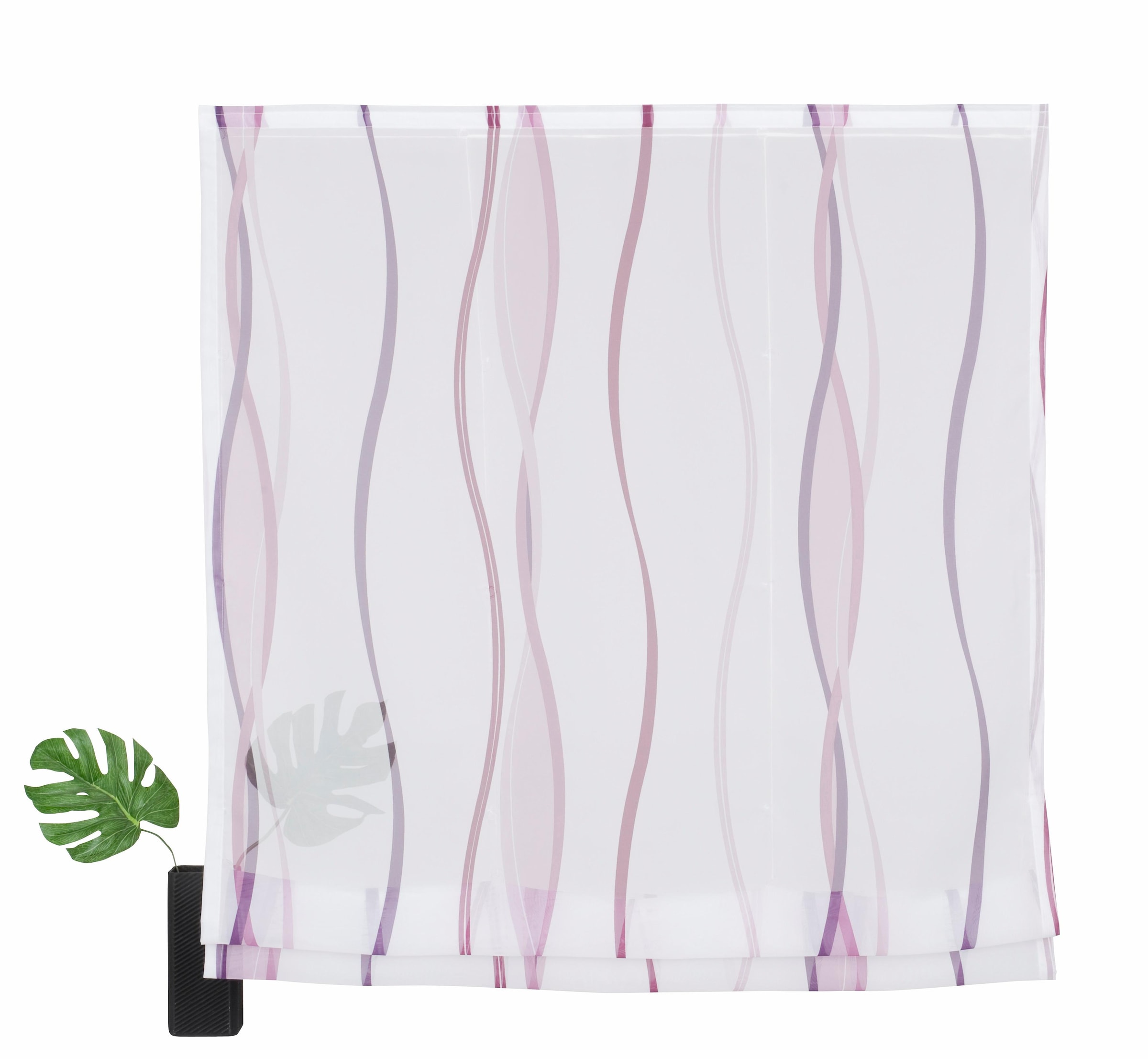 Wellen Voile, »Dimona«, Raffrollo Transparent, home Klettschiene, mit Polyester, my