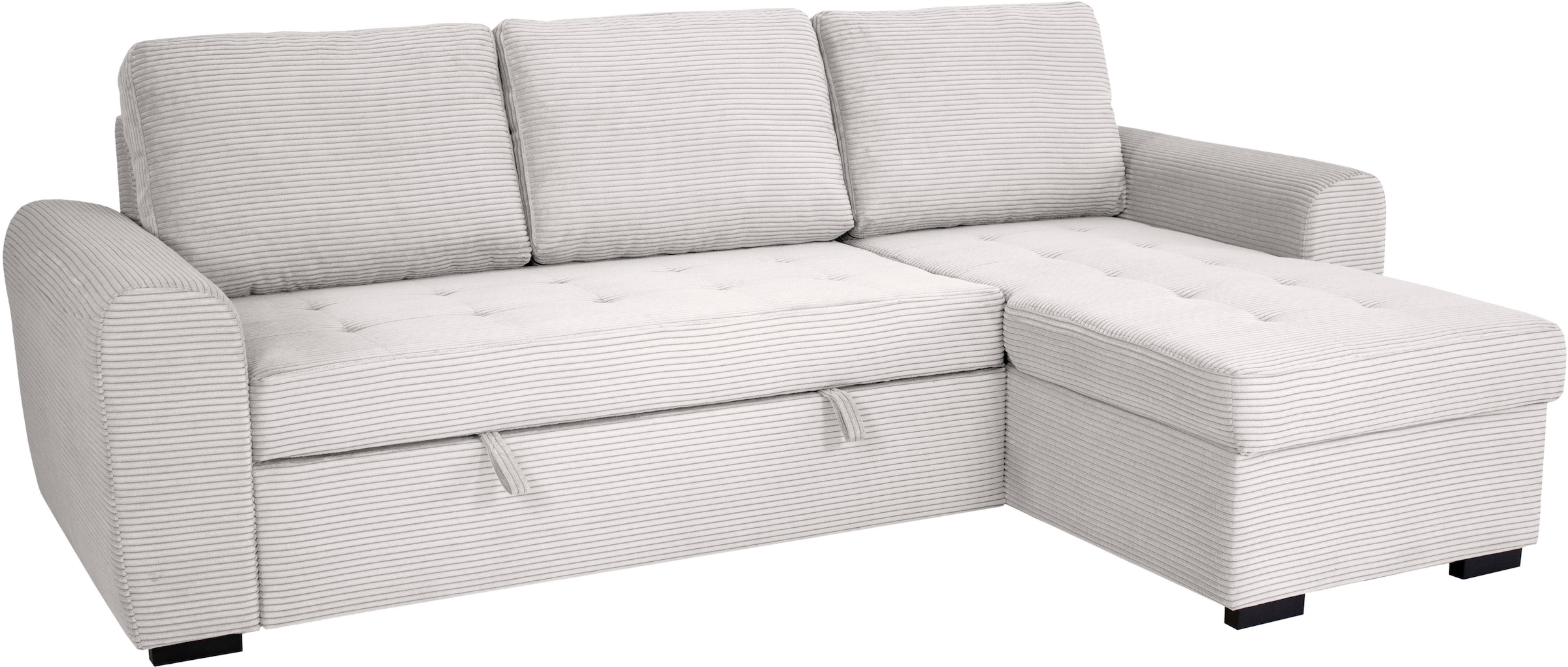 OTTO home Ecksofa »Poll L-Form, B: 245 cm« mit Schlaffunktion & Bettkasten