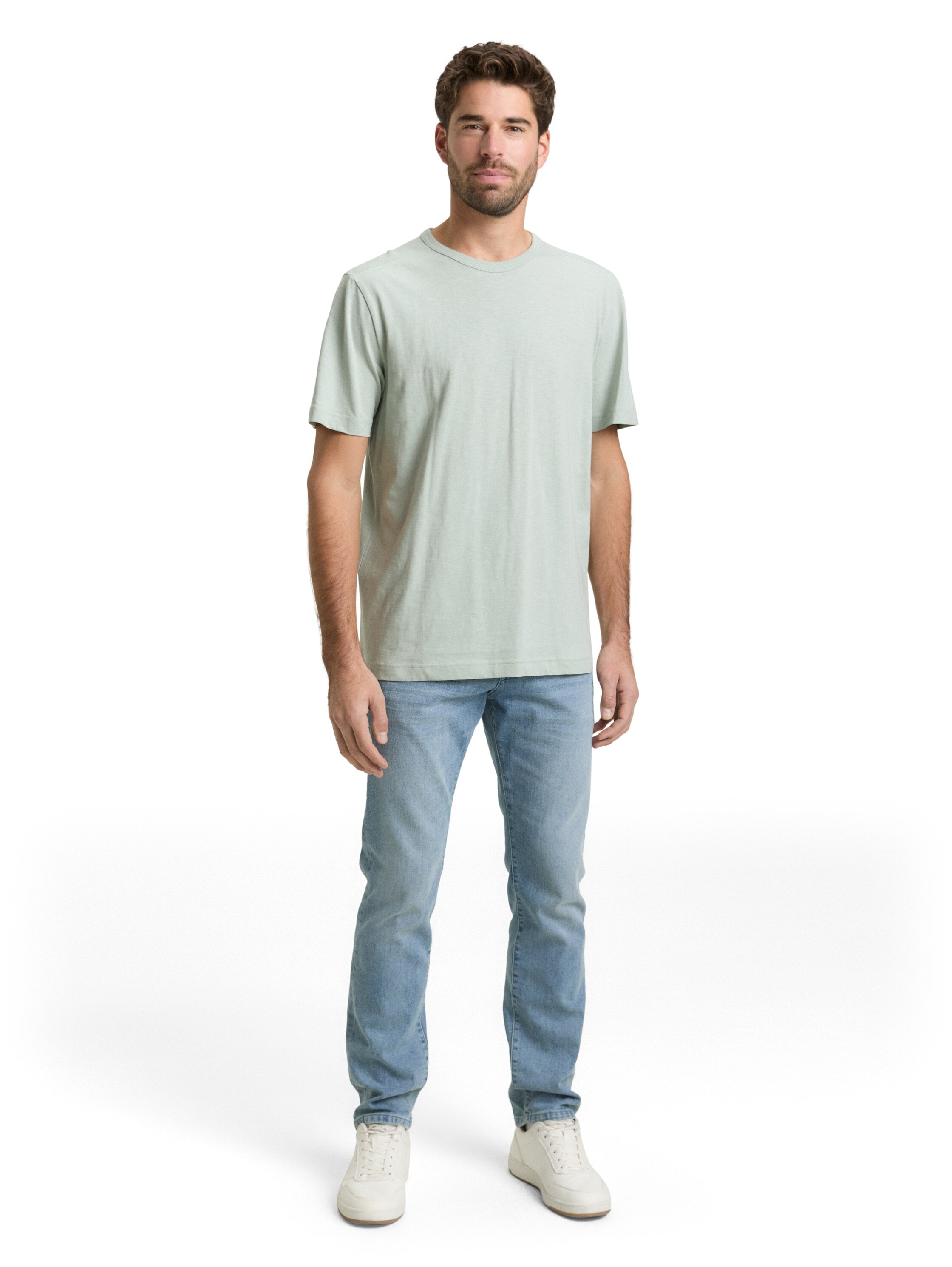 TOM TAILOR T-Shirt mit Logo Stickerei