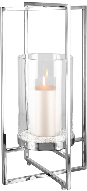 Fink Kerzenhalter »NORMAN, St.), Adventsleuchter auf bestellen und Glas, Raten 4-flammig, aus (1 Edelstahl Weihnachtsdeko«