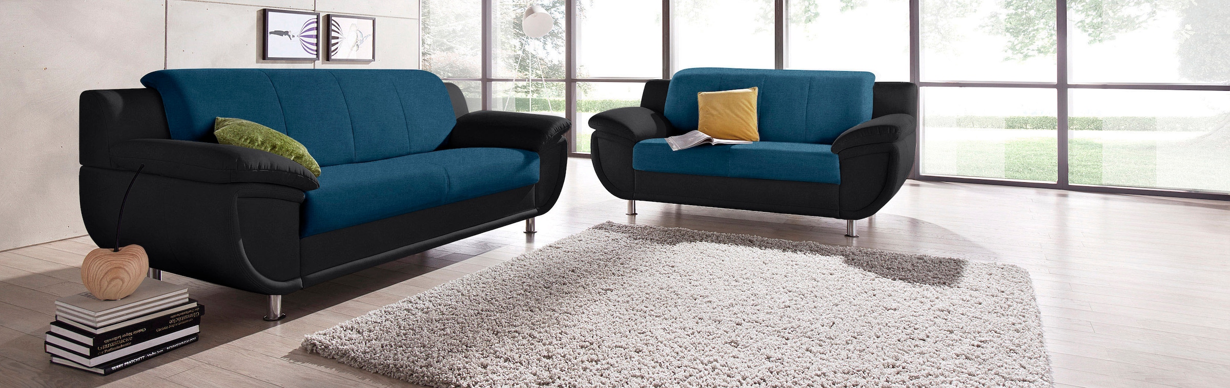 TRENDMANUFAKTUR 2-Sitzer »Rondo 3, mit extrabreiten Armlehnen für mehr Sitzkomfort« wahlweise mit Federkern