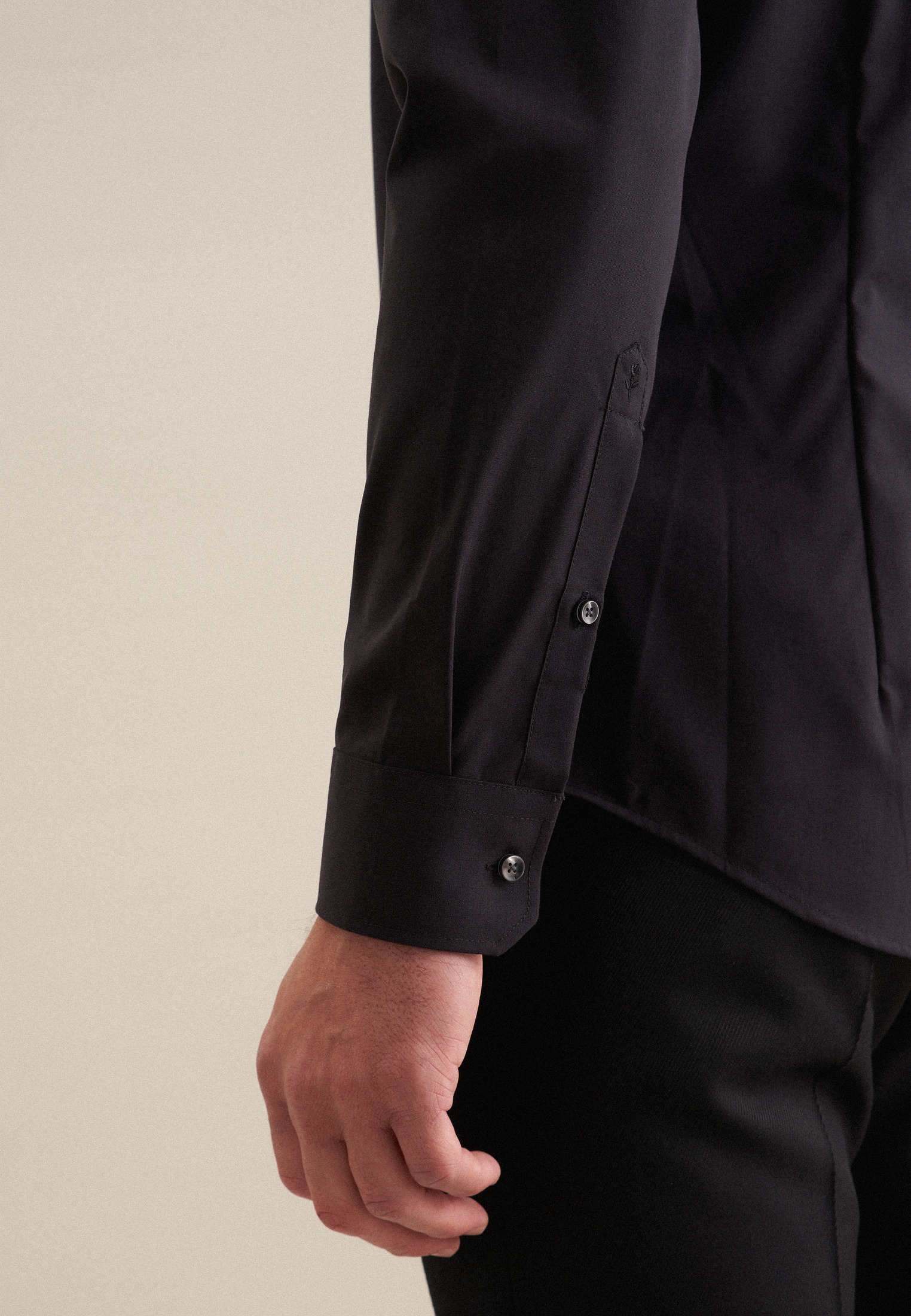 seidensticker Businesshemd »Shaped«, Shaped Extra langer Arm Kentkragen Uni