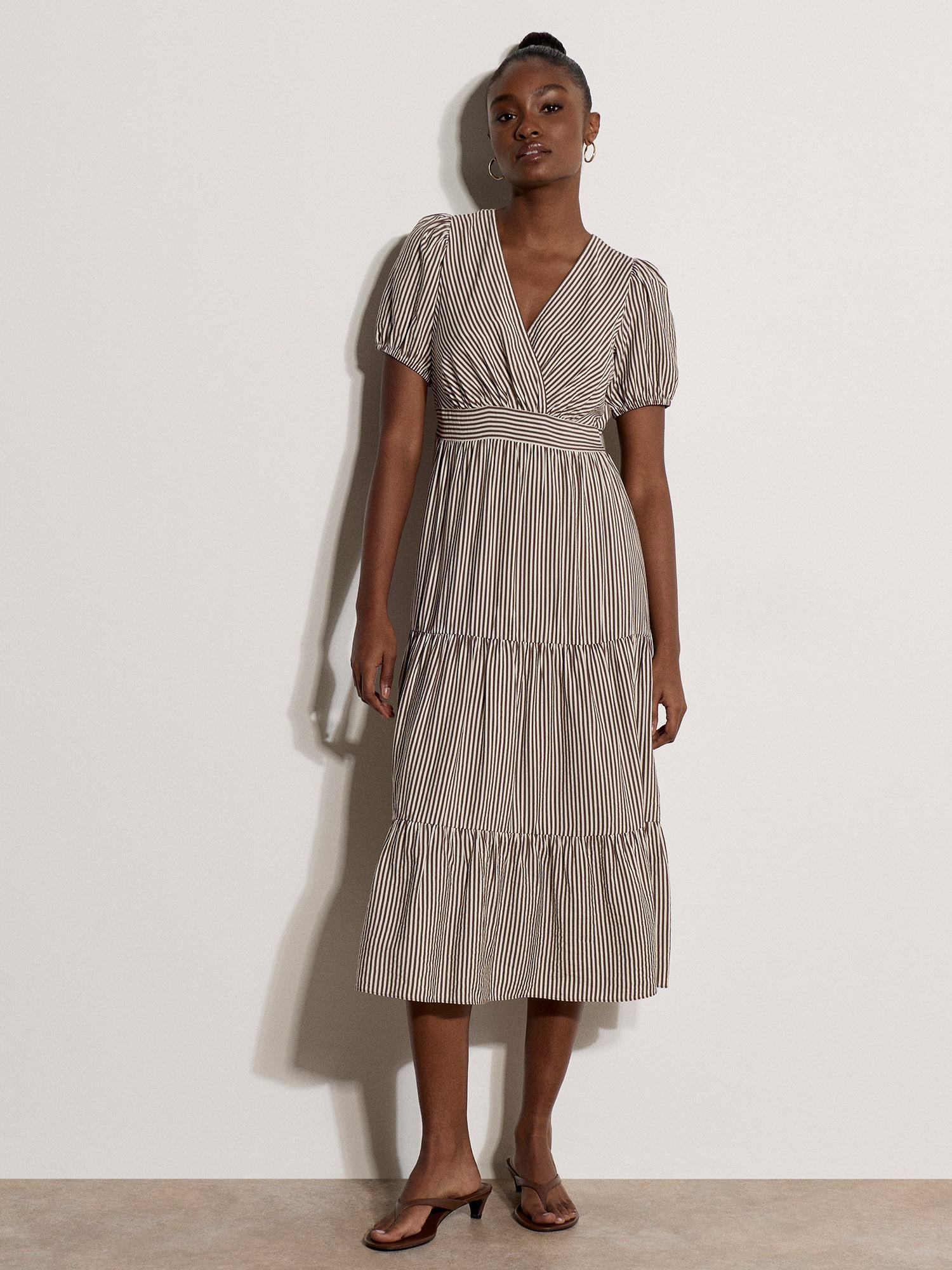 Apricot Wickelkleid »Midikleid« mit Raffung