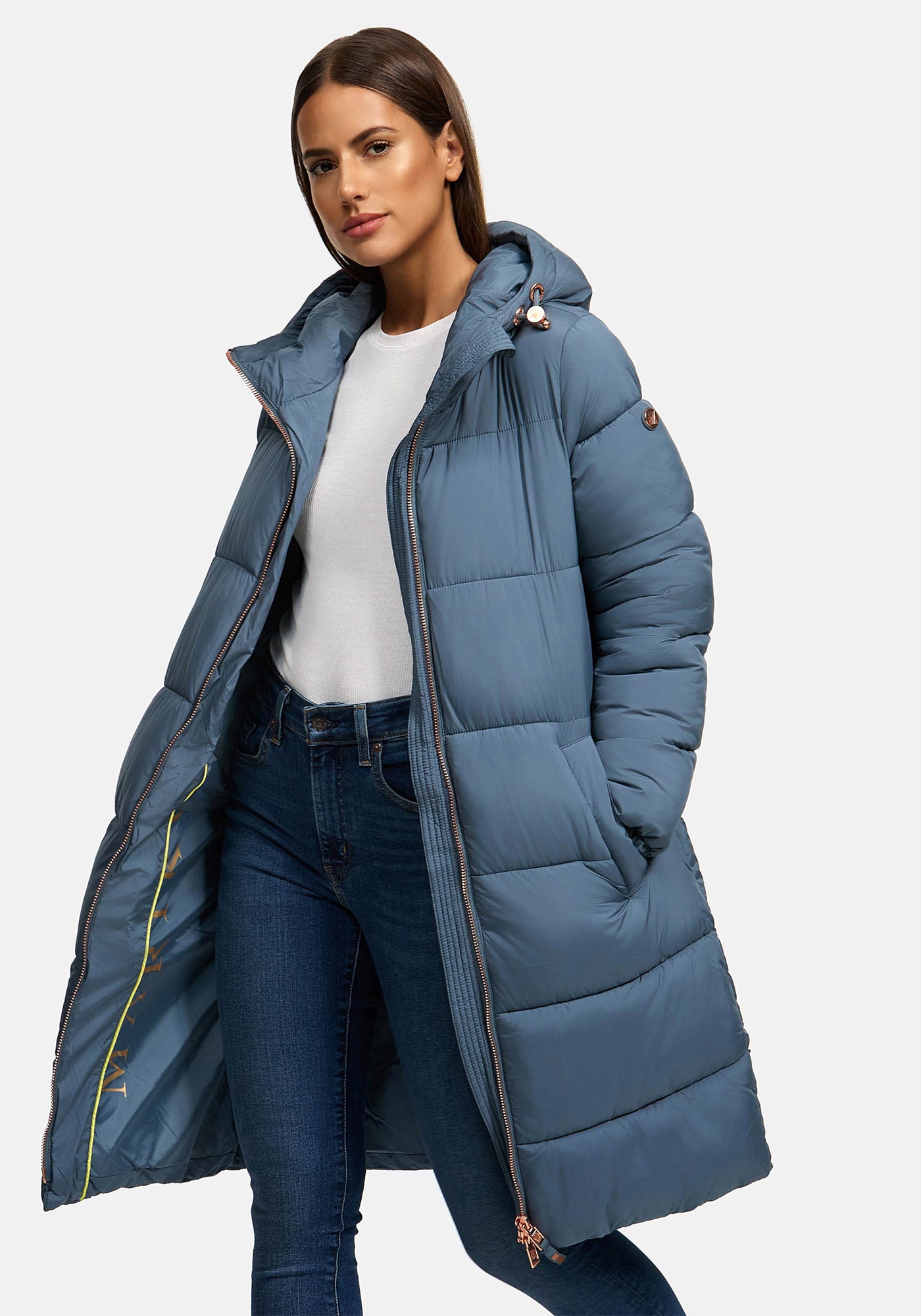 Marikoo Winterjacke »Marikoo Nomadiaa lange Damen Winterjacke N024«