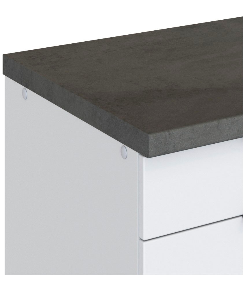 KOCHSTATION Kücheninsel »KS-Luhe, Breite 153 cm, mit Flaschenregal«, MDF-Fronten, Arbeitsplatte 38mm stark