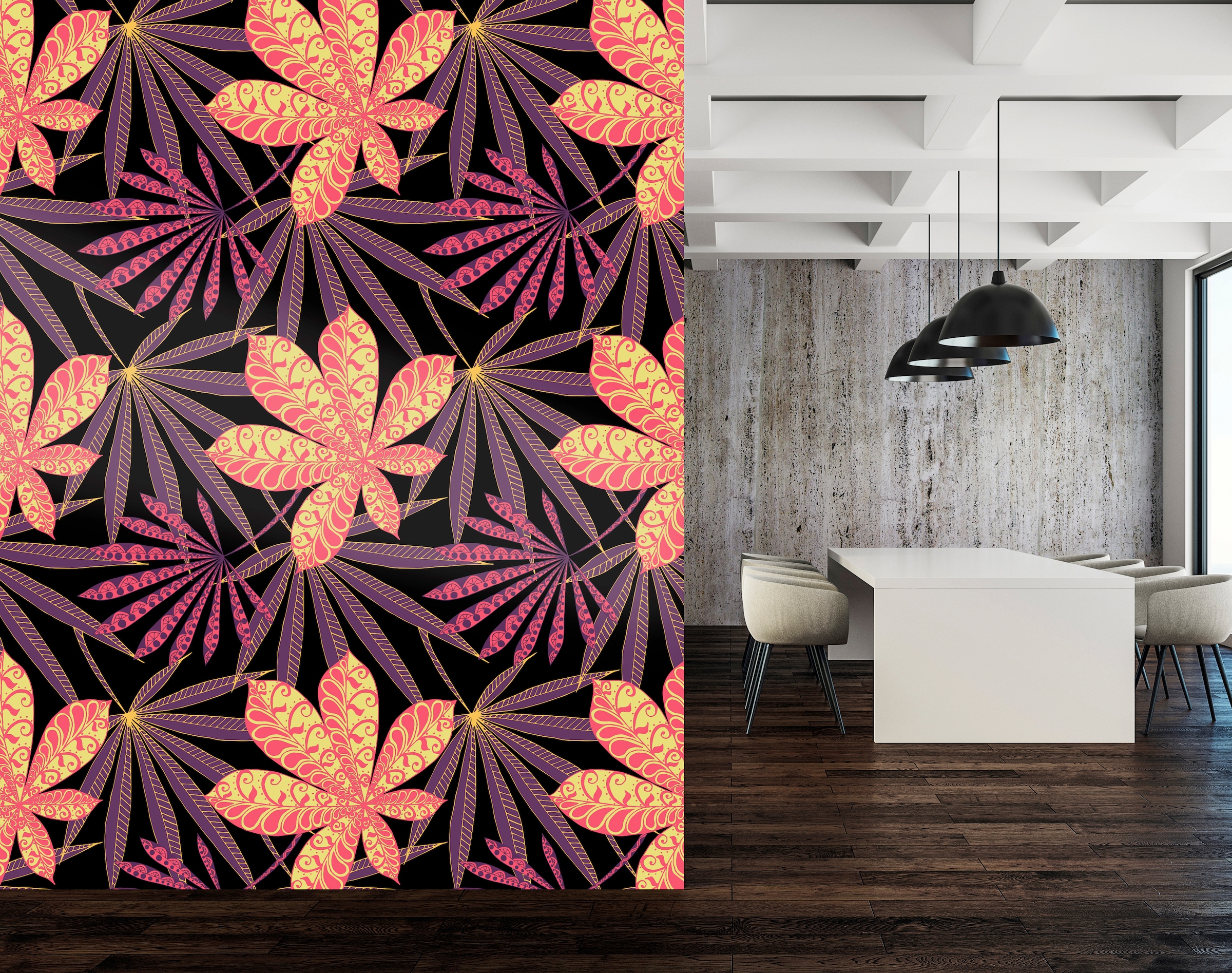queence Vinyltapete »Alea«, floral-geblümt-gemustert-Motiv, 90x250cm, selbstklebend, kinderleichte Anbringung, Sticker