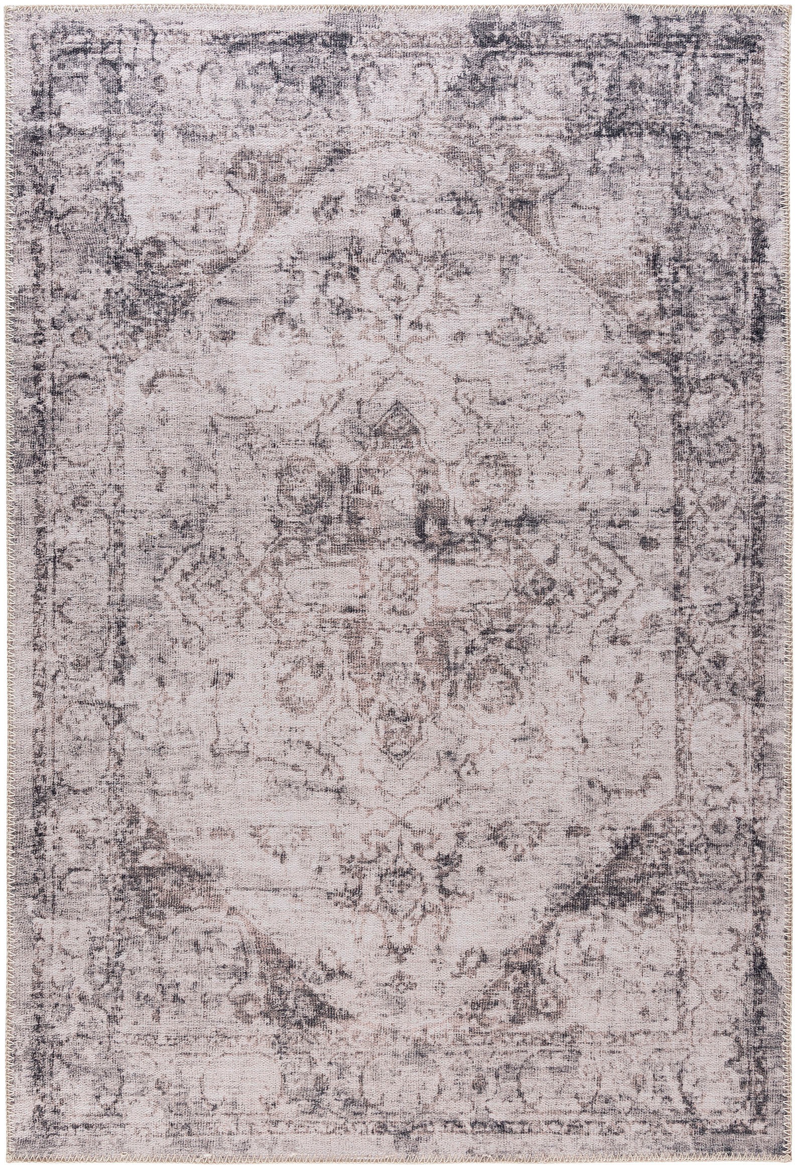 Sehrazat Teppich »Vintage 3510«, rechteckig, 4 mm Höhe, Kurzflor, waschbar, Chenille mit Baumwolle, Wohnzimmer