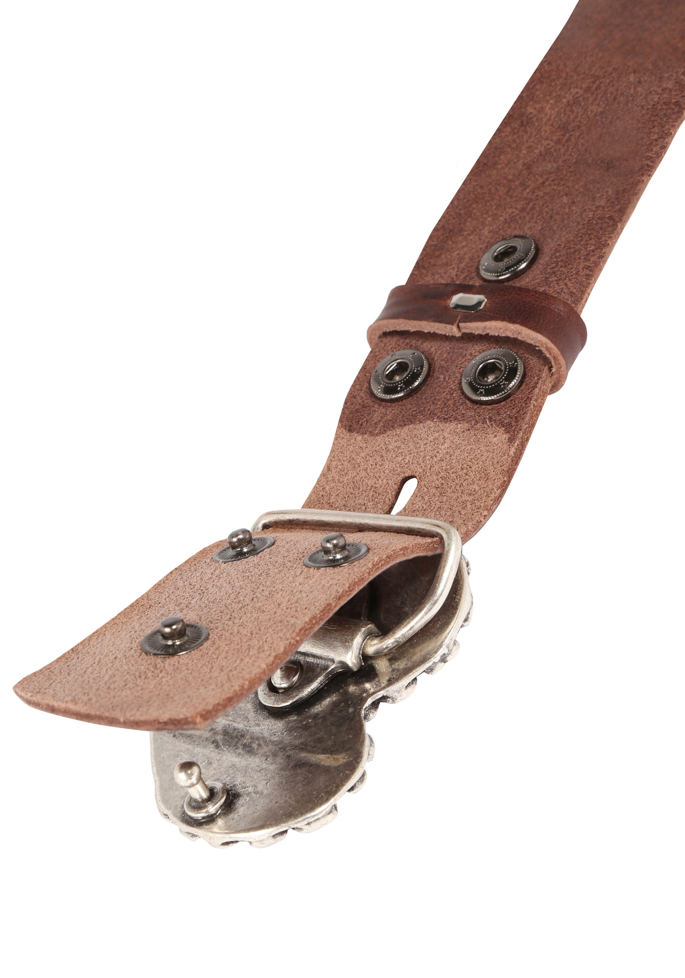 Rettungsring Gürtel Ledergürtel mit austauschbarer Schließe »Felswand Rosenherz Komplett«