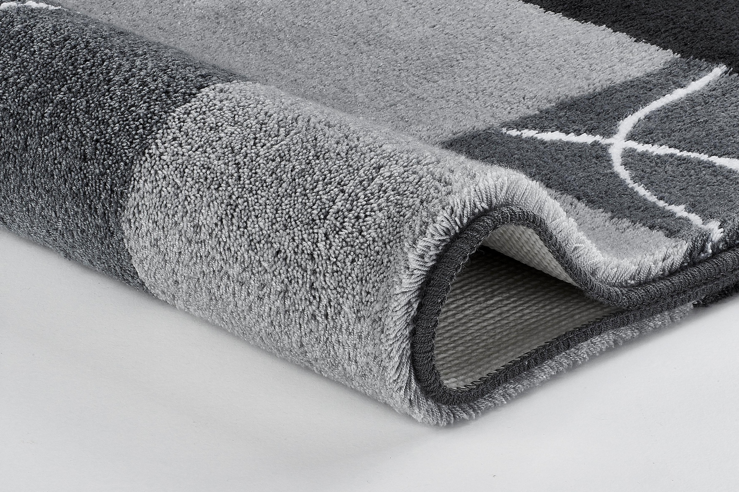 MEUSCH Badematte »Curly« Höhe 20 mm rutschhemmend beschichtet fußbodenheizungsgeeignet Badteppich, modernes Design, waschbar