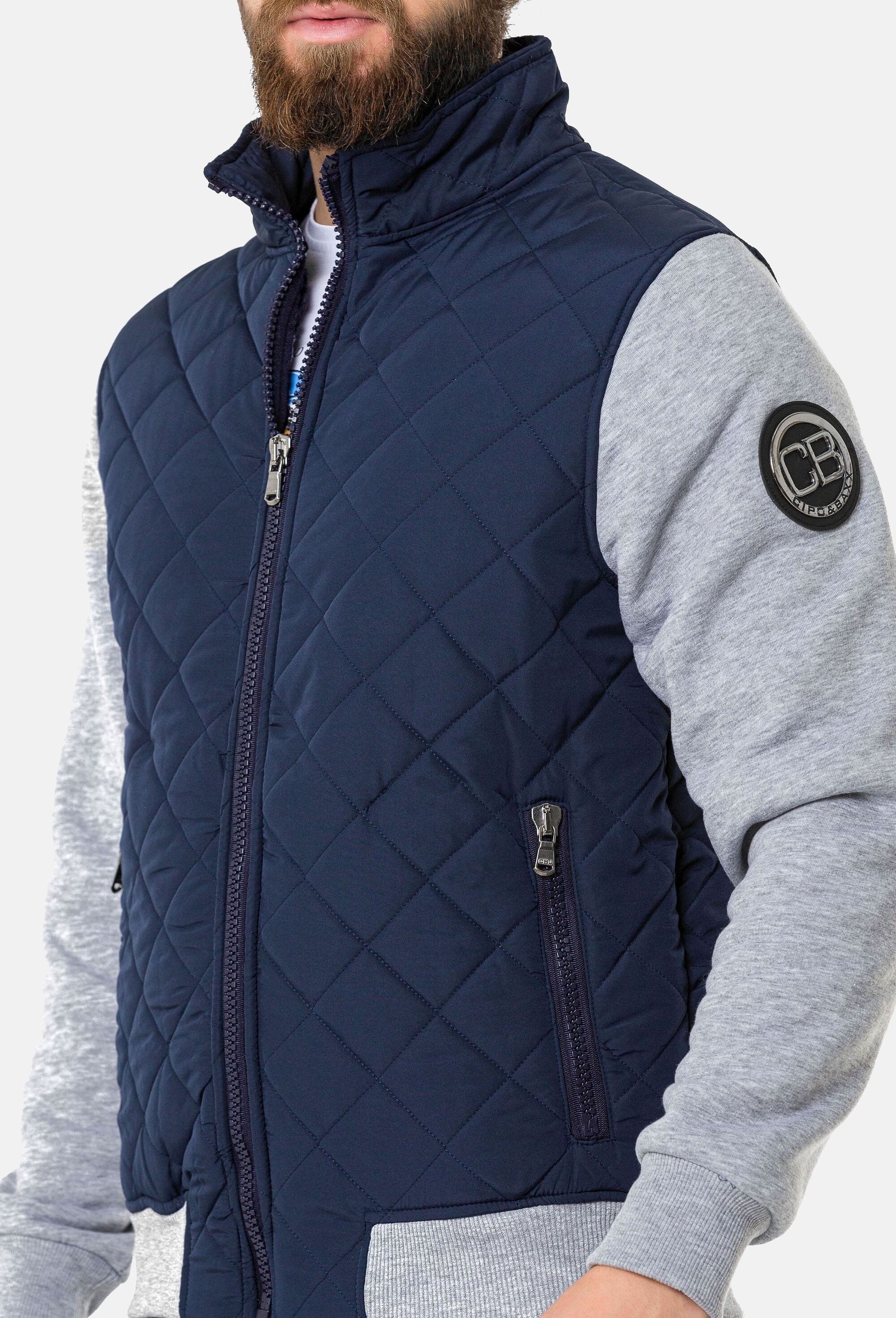 Cipo & Baxx Winterjacke »Cipo & Baxx Jacke« ohne Kapuze mit Sweatärmeln