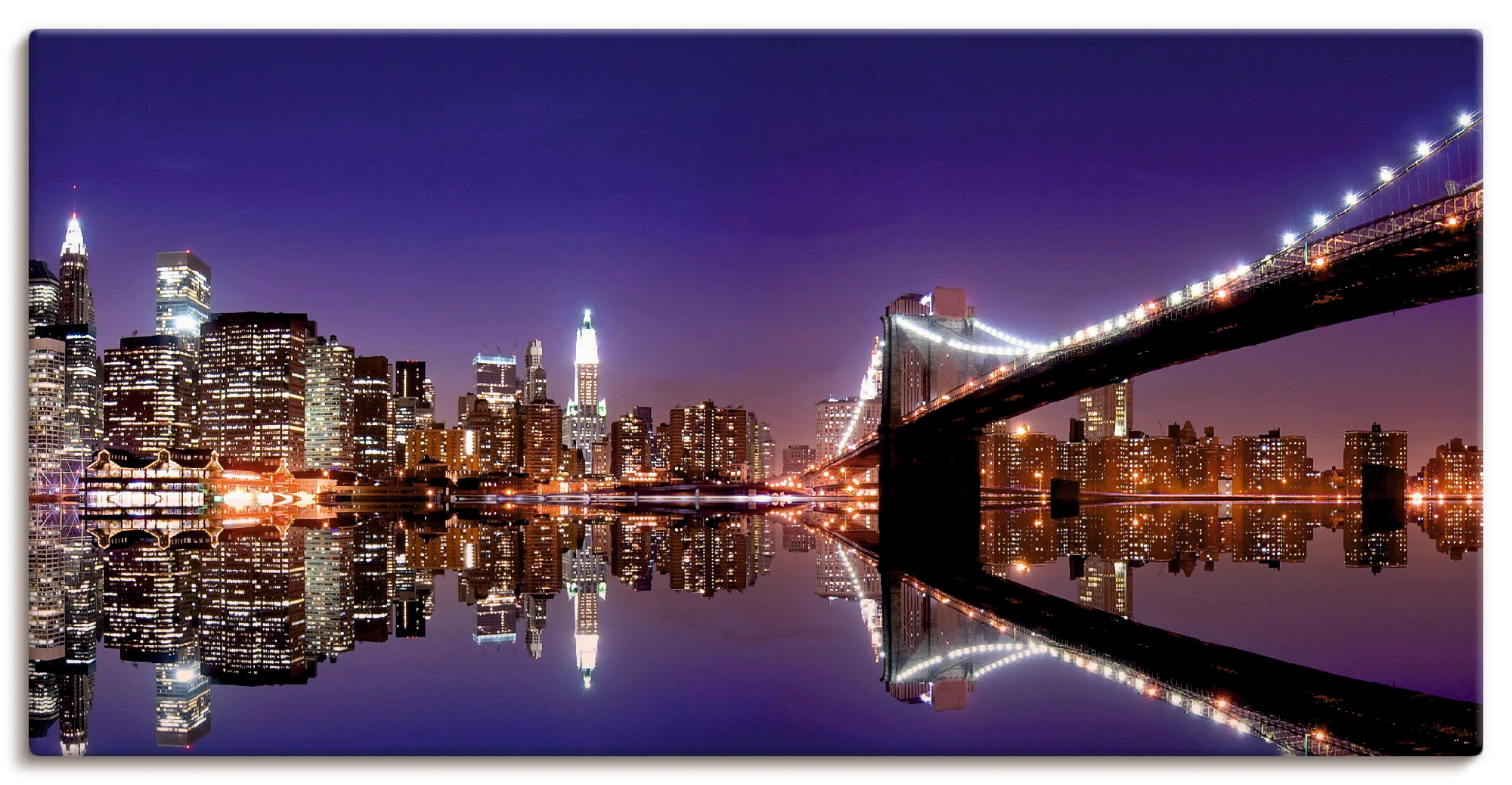 Artland Leinwandbild »New York Skyline«, Amerika, (1 St.), auf Keilrahmen gespannt