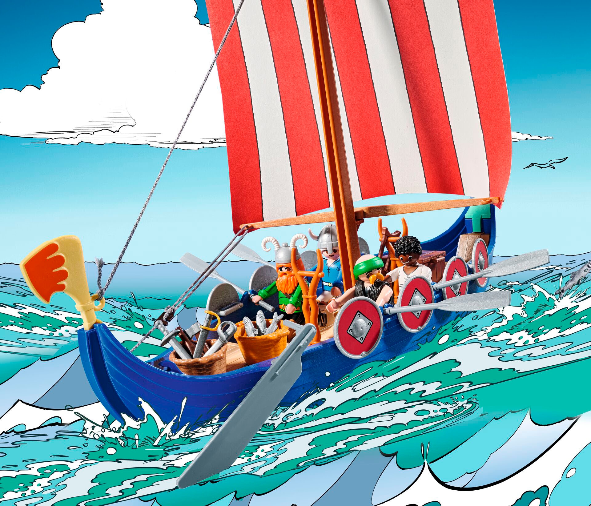 Playmobil® Konstruktions-Spielset »Asterix: Piratenschiff (71888), Playmobil Asterix« Made in Germany