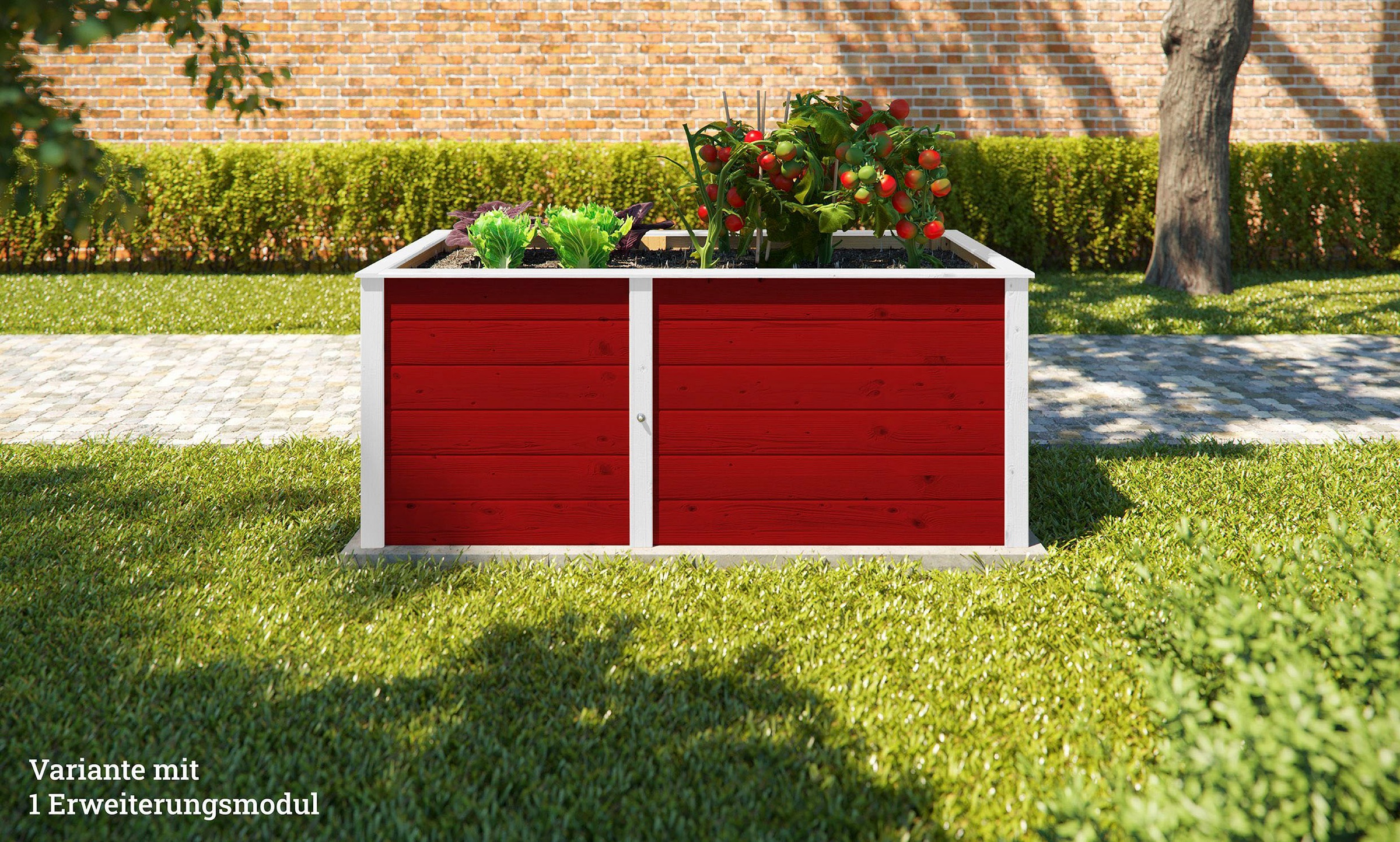 weka Hochbeet »Modular« Ergänzungssatz, 21 mm, rot, 67 cm