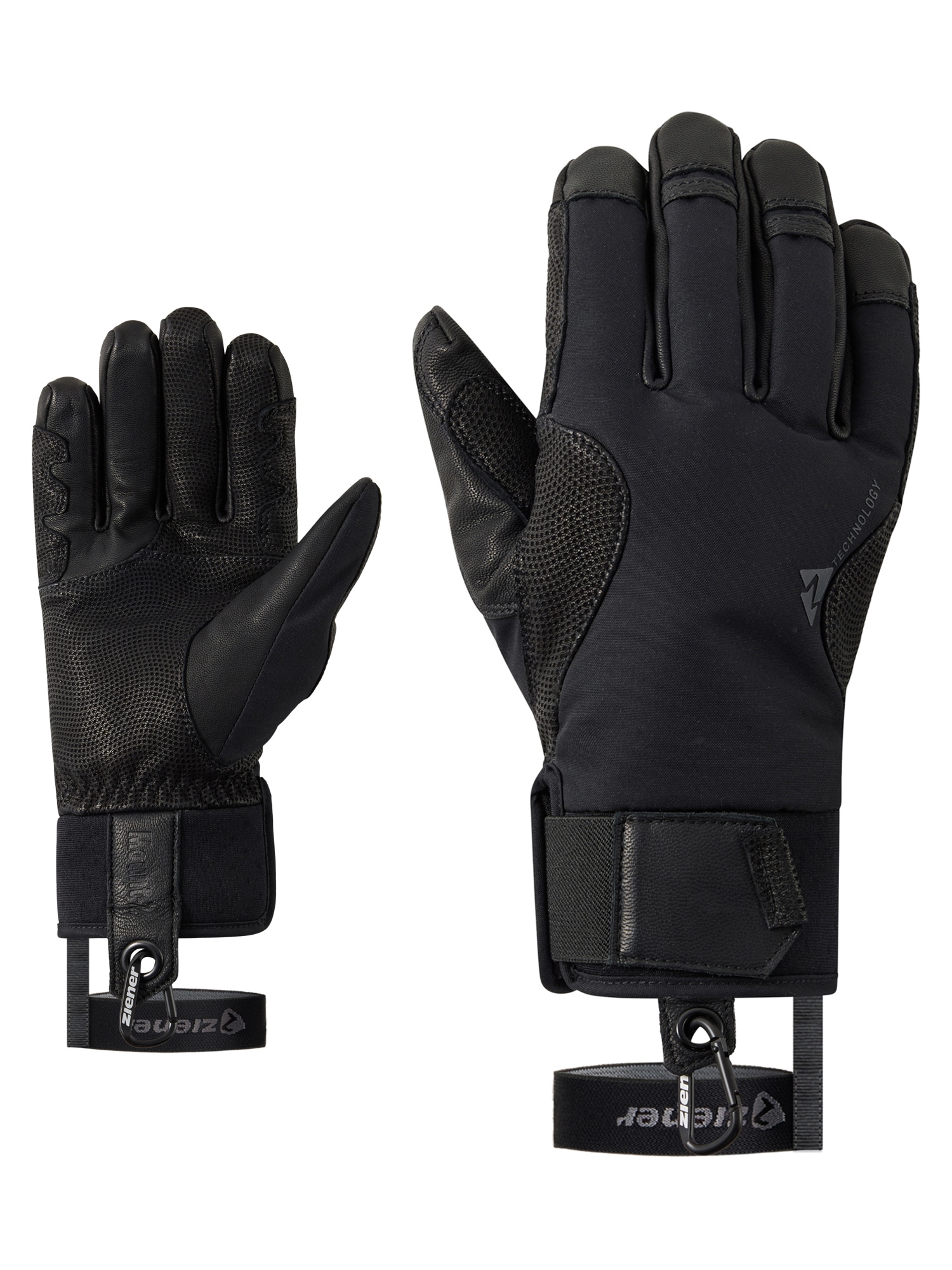 Ziener Skihandschuhe »LATEMARSPITZE-Z AQUASHIELD®« wasserdicht, winddicht, Wollwattierung, taktile Lederinnenhand