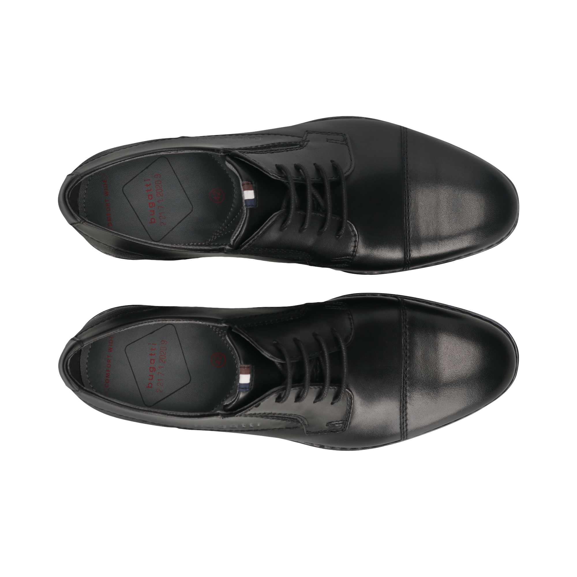 bugatti Schnürschuh  , Blockabsatz, Abendschuh, Businessschuh mit Logoprägung