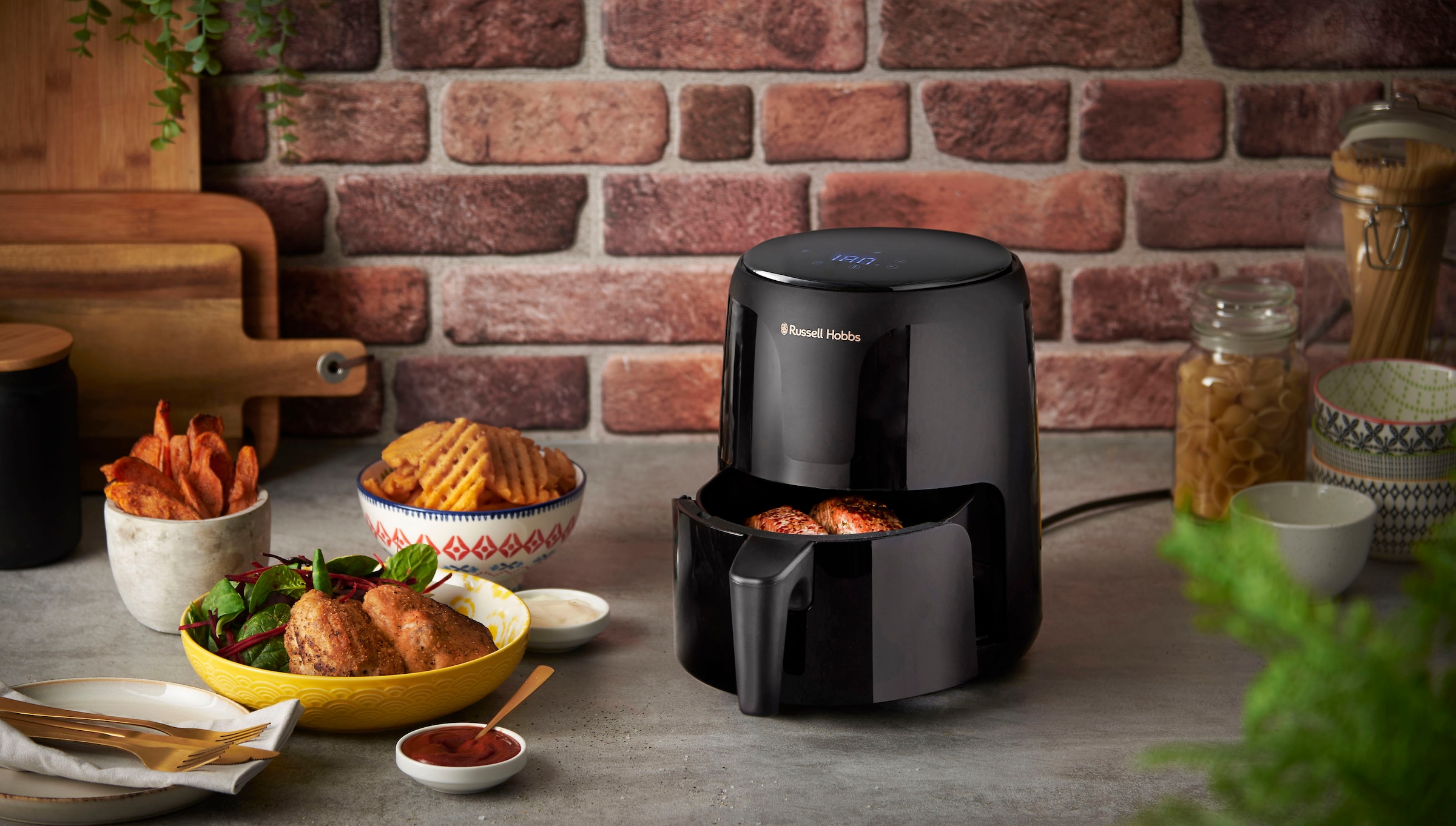 RUSSELL HOBBS Heißluftfritteuse »SatisFry Air 26500-56«, 1100 W, Fassungsvermögen 1,8 l, 1,8 l, Airfryer – wenig oder kein Öl erforderlich, 7 Funktionen