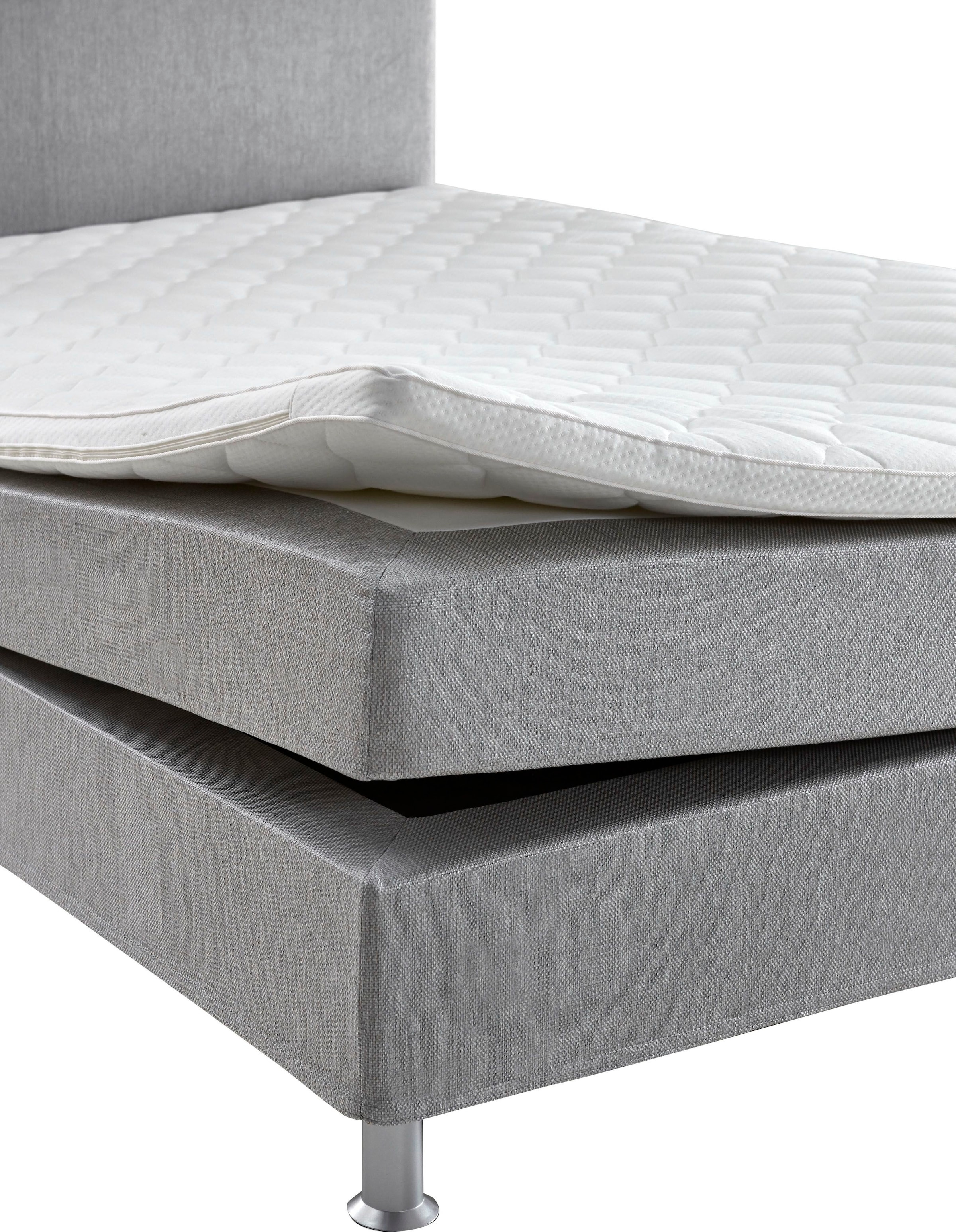 ATLANTIC home collection Boxbett »Edison« inkl. Bonnellfederkern-Matratze und Topper