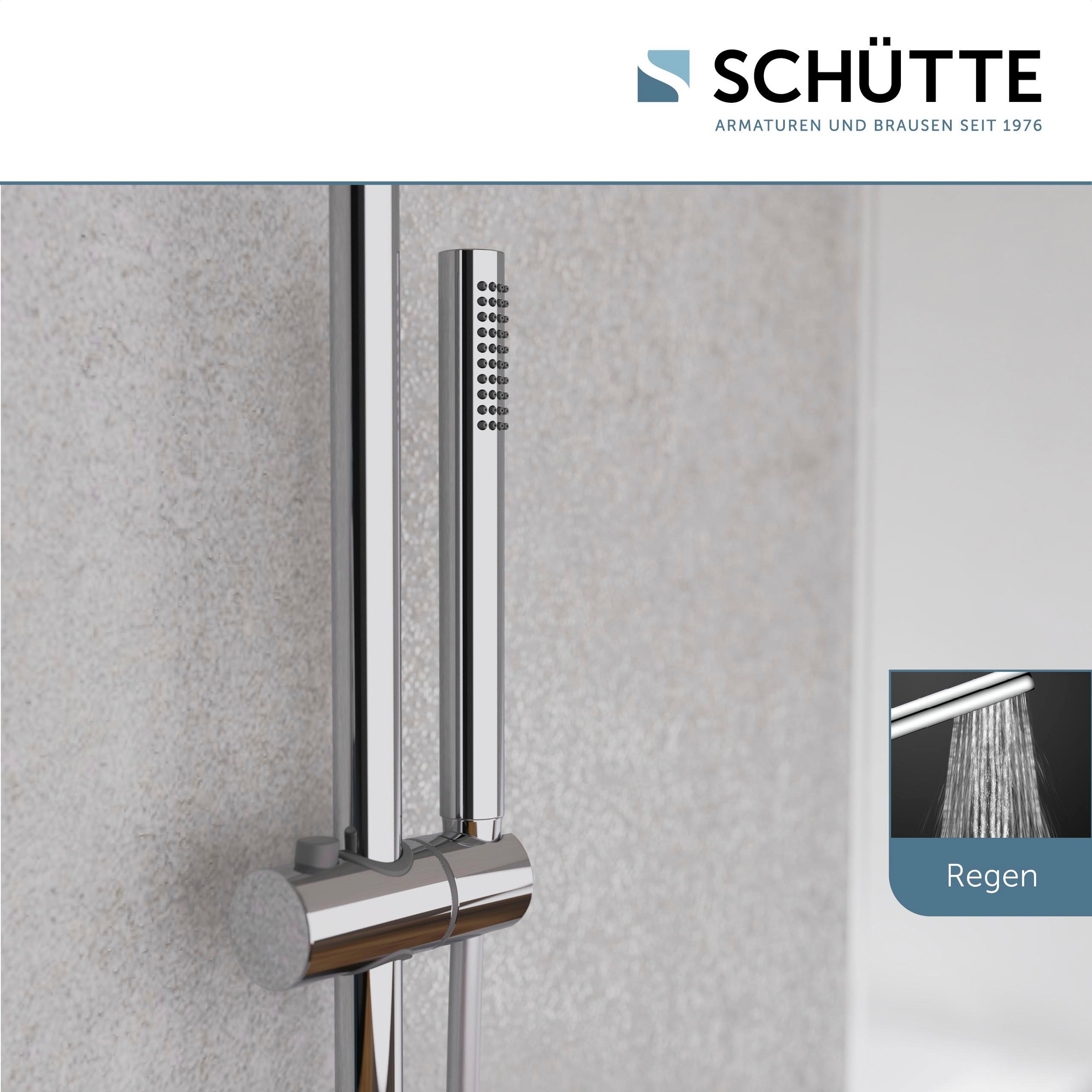 Schütte Brausegarnitur »AQUADUCT«, höhenverstellbar 80-120 cm, Antikalk, wassersparend