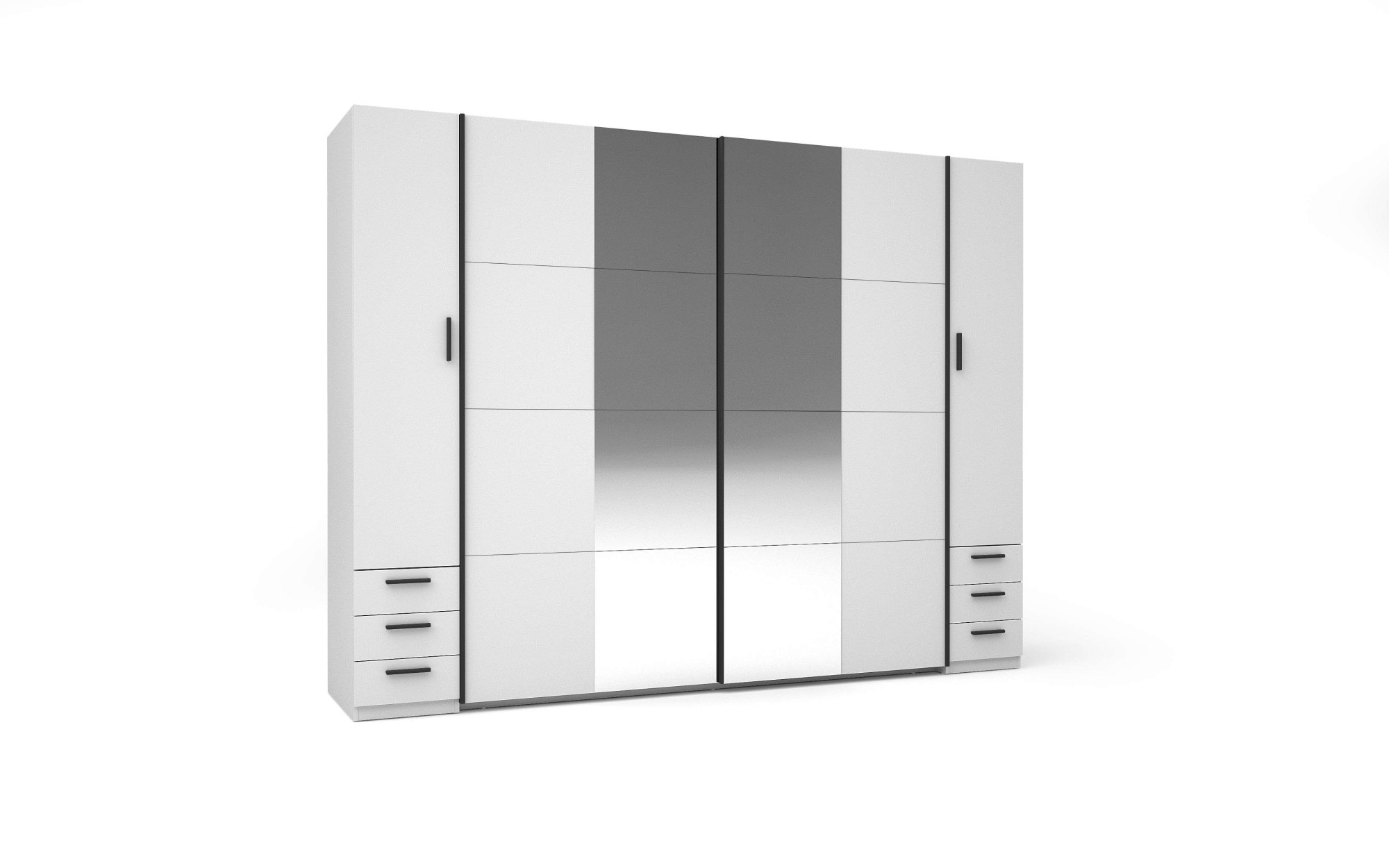 INOSIGN Kleiderschrank »Antioch, FSC-zertifiziert, mit Dreh-UND Schiebetüren«, (B/T/H 270/61,4/207cm, inklusive Einlegeböden und Kleiderstangen), mit oder ohne Spiegel und Schubladen - YOUR Choice