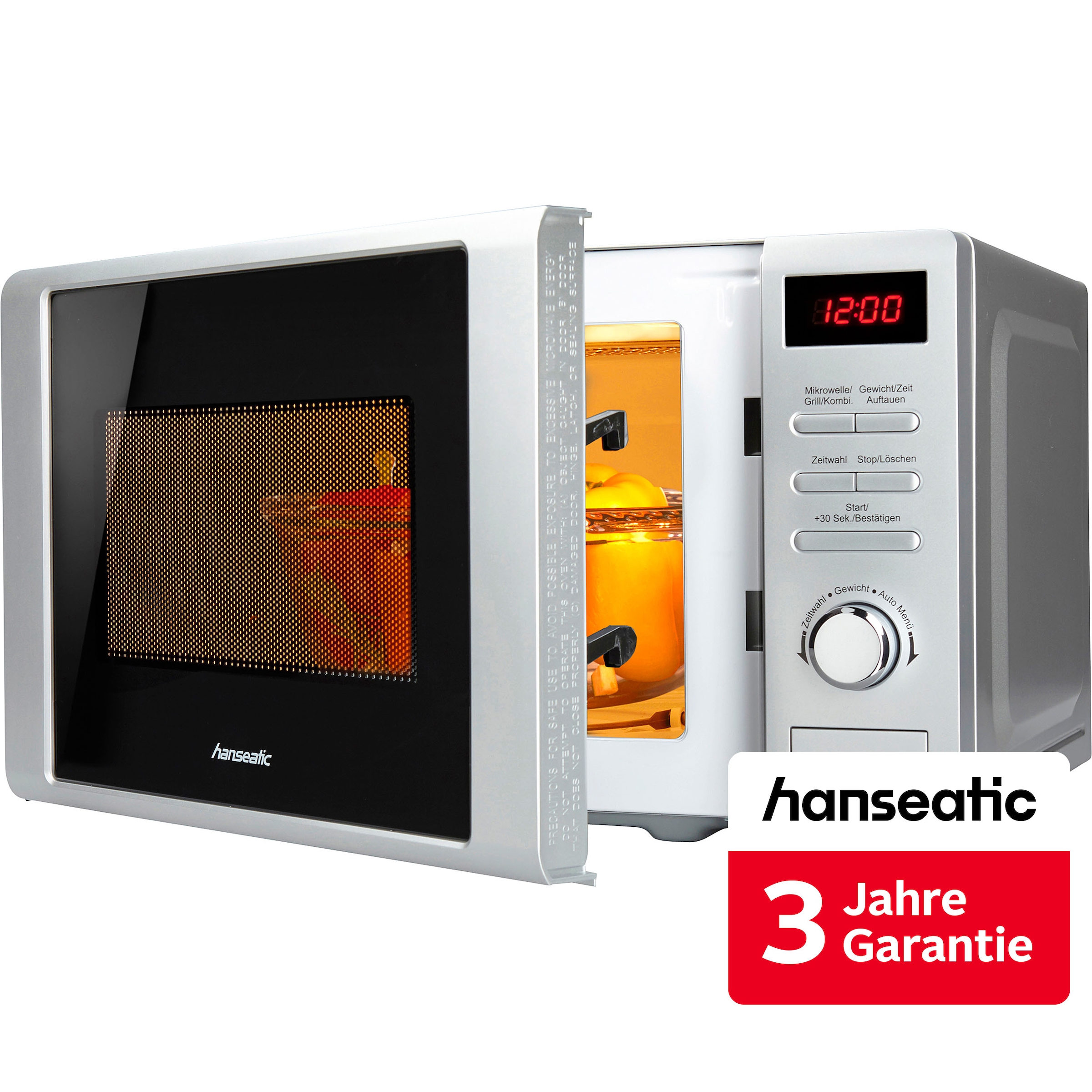 Hanseatic Mikrowelle "819021" Grill  Mikrowelle 700 W inkl. 3 Jahre Herstellergarantie