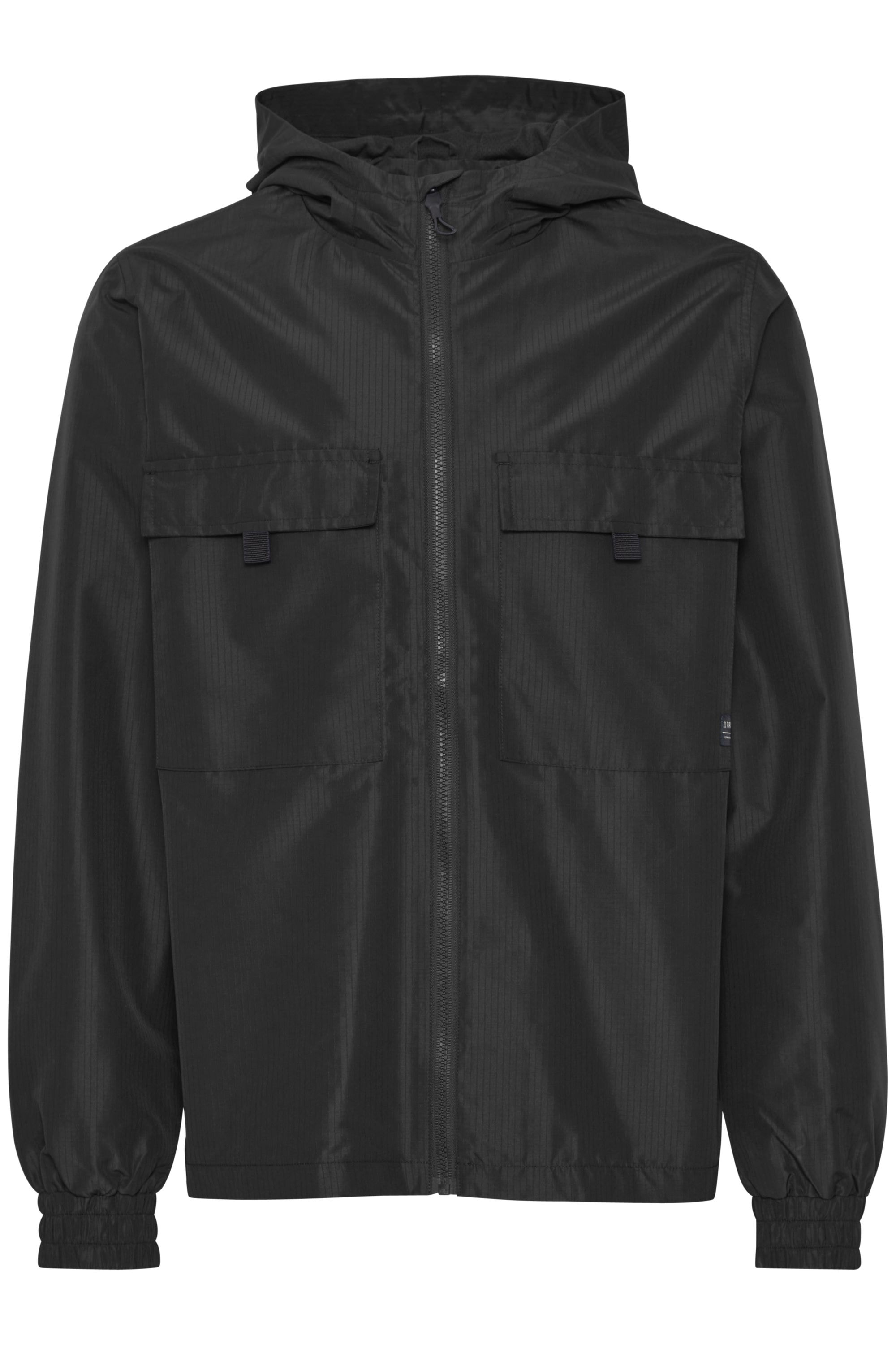 11 Project, Damen, Kurzjacke »Kurzjacke PREitan« mit Kapuze, True Black, M, True Black, Leichte Übergangsjacke mit Brusttaschen