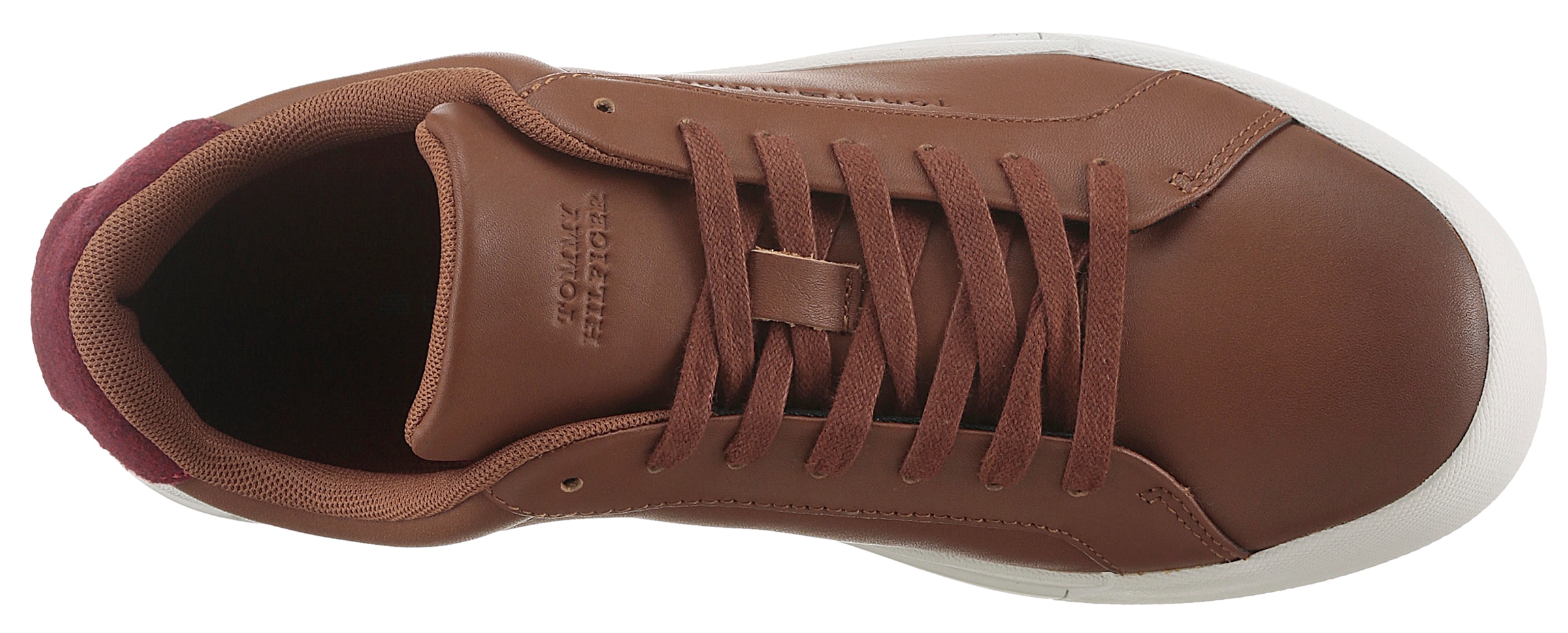 Tommy Hilfiger Plateausneaker »TH COURT SEASONAL WINTER 4A«, Freitzeitschuh, Schnürschuh, Halbschuh mit gepolstertem Schaftrand