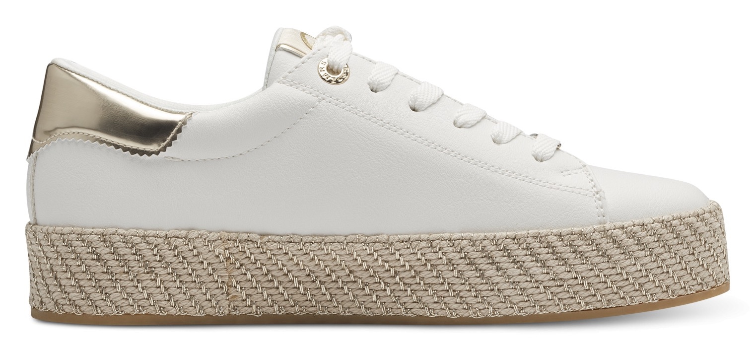 Tamaris Plateausneaker, Freizeitschuh, Halbschuh, Schnürschuh mit Textilkordel am Plateau