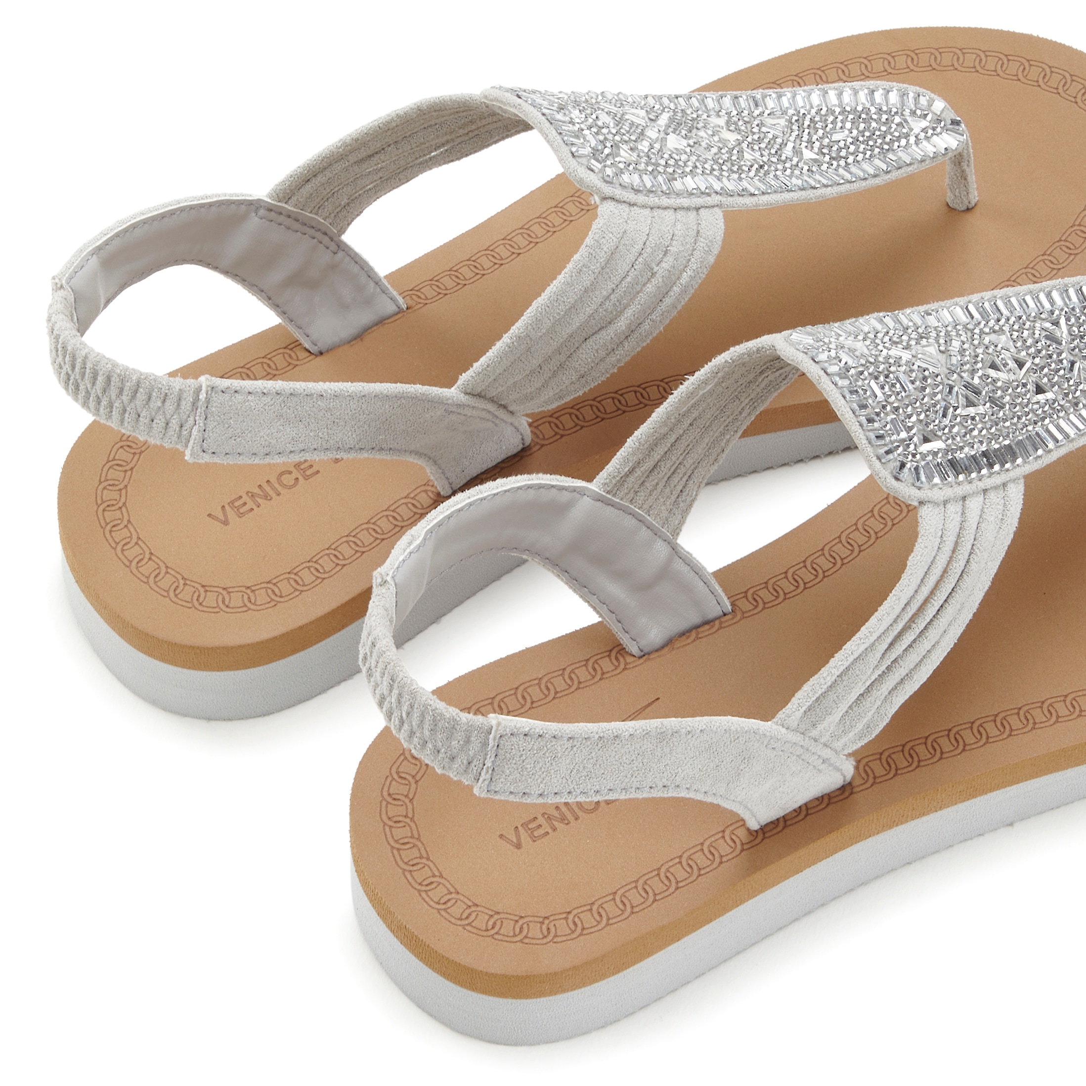 Venice Beach Badesandale »Sommerschuh«, Sandale, Badeschuh, Sommerschuh, Zehentrenner mit Glitzersteinen VEGAN