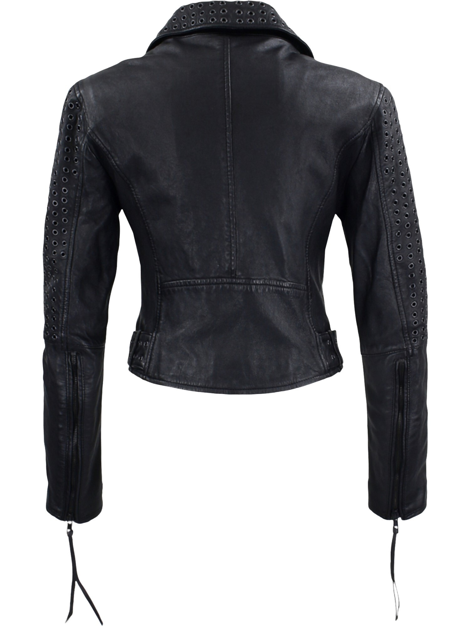trueprodigy Lederjacke »Raven mit Nieten und Reißverschluss Details« ohne Kapuze