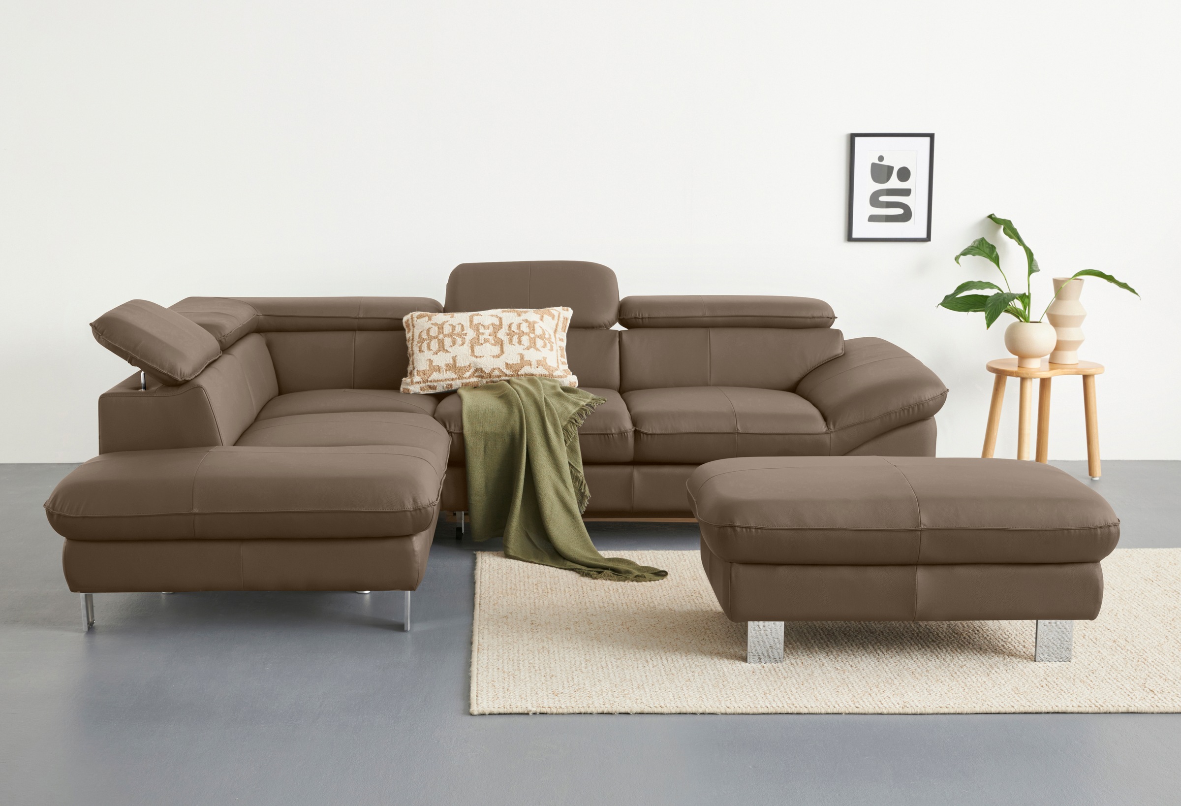 COTTA Ecksofa »Driver L-Form«, mit Kopfteilverstellung, wahlweise mit Bettfunktion & Bettkasten