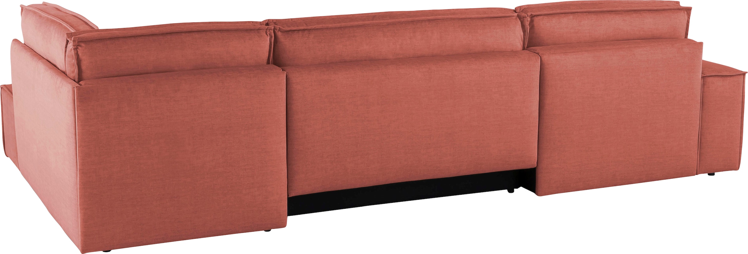 Home affaire Wohnlandschaft »SHERWOOD XXL 329 cm, U-Form, Schlafsofa,«, Schlaffunktion m. Bettkasten (194x139 cm), Cord, Vintage, Samtvelours