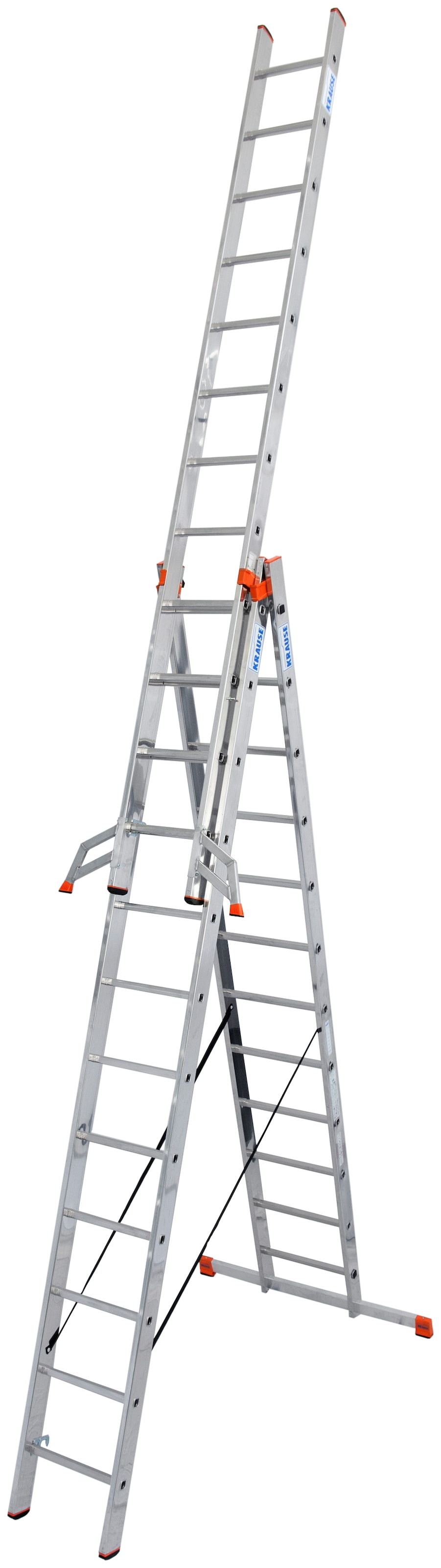 KRAUSE Vielzweckleiter »Tribilo«, Alu, 3x12 Sprossen, Arbeitshöhe ca. 930 cm