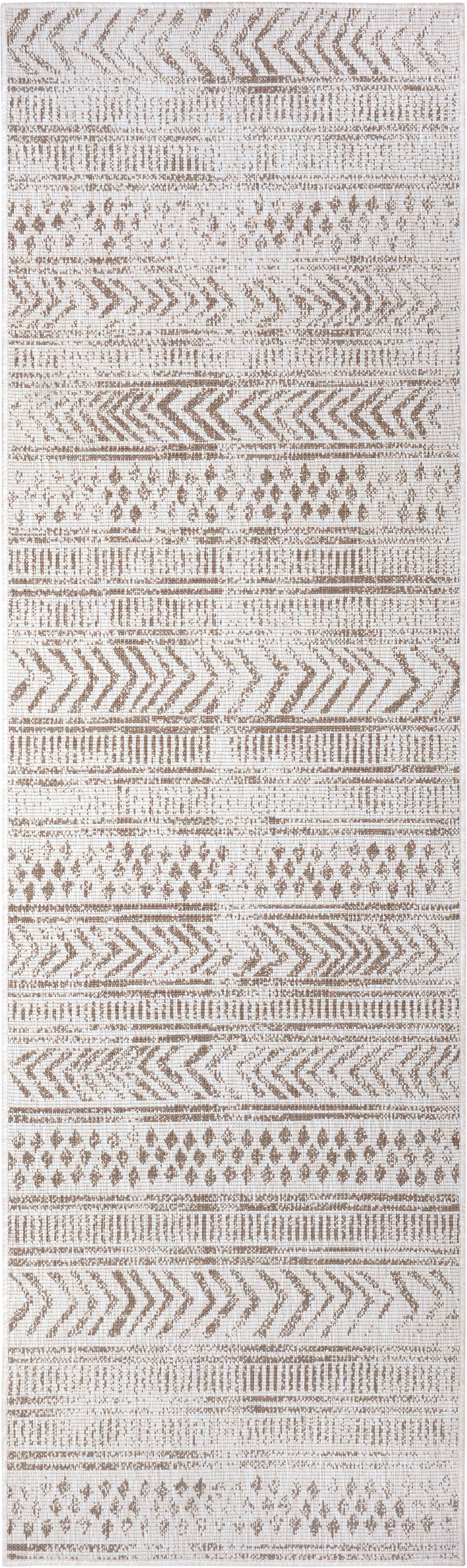 NORTHRUGS Teppich »BIRI Wendeteppich«, rechteckig, 5 mm Höhe, In-& Outdoor, Wetterfest, Balkon, Läufer, Wohnzimmer, Wasserfest, Boho