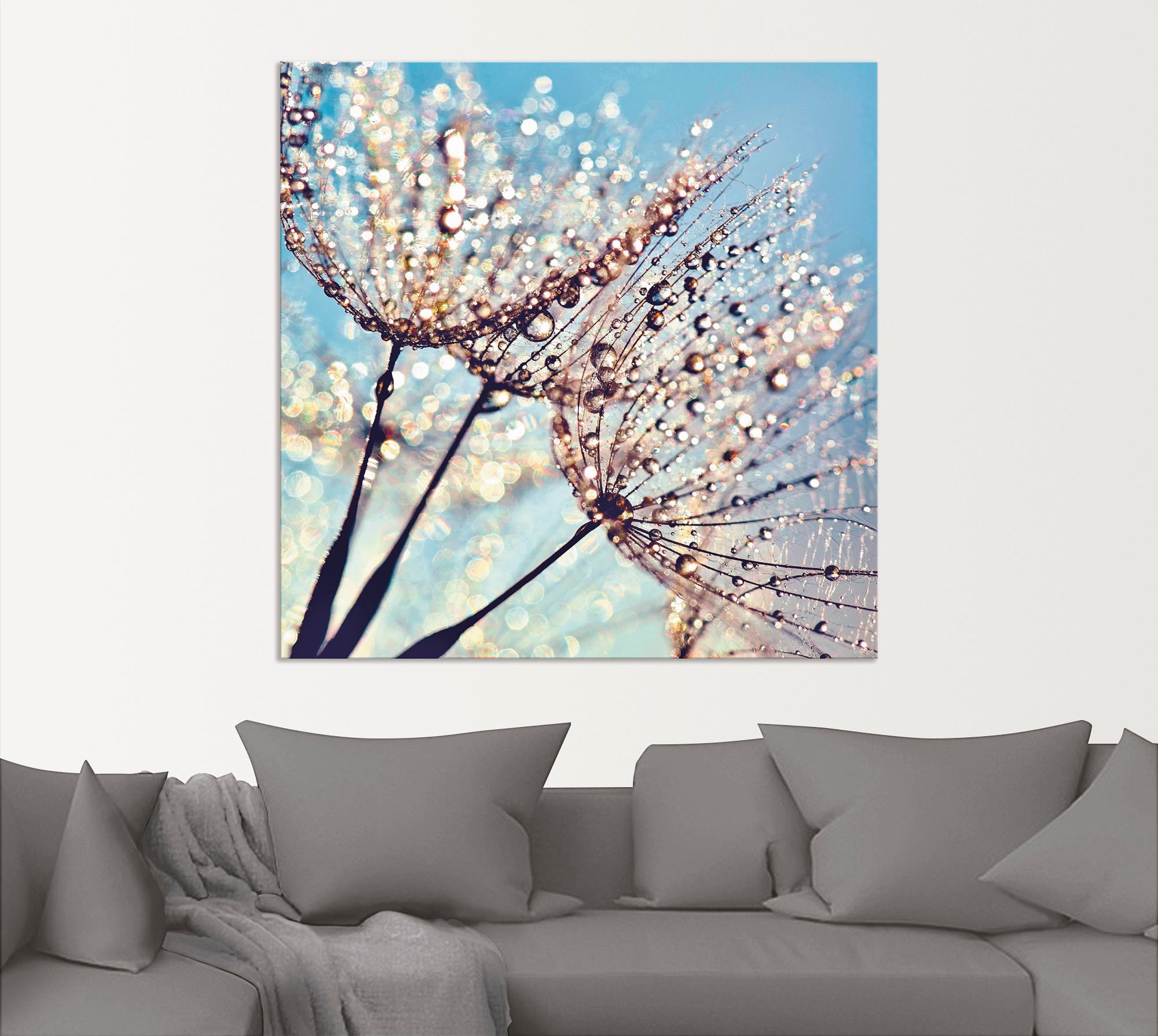 Artland Wandbild »Pusteblume Tröpfchenfänger«, Blumen, (1 St.), als Alubild, Outdoorbild, Leinwandbild, Poster in verschied. Größen