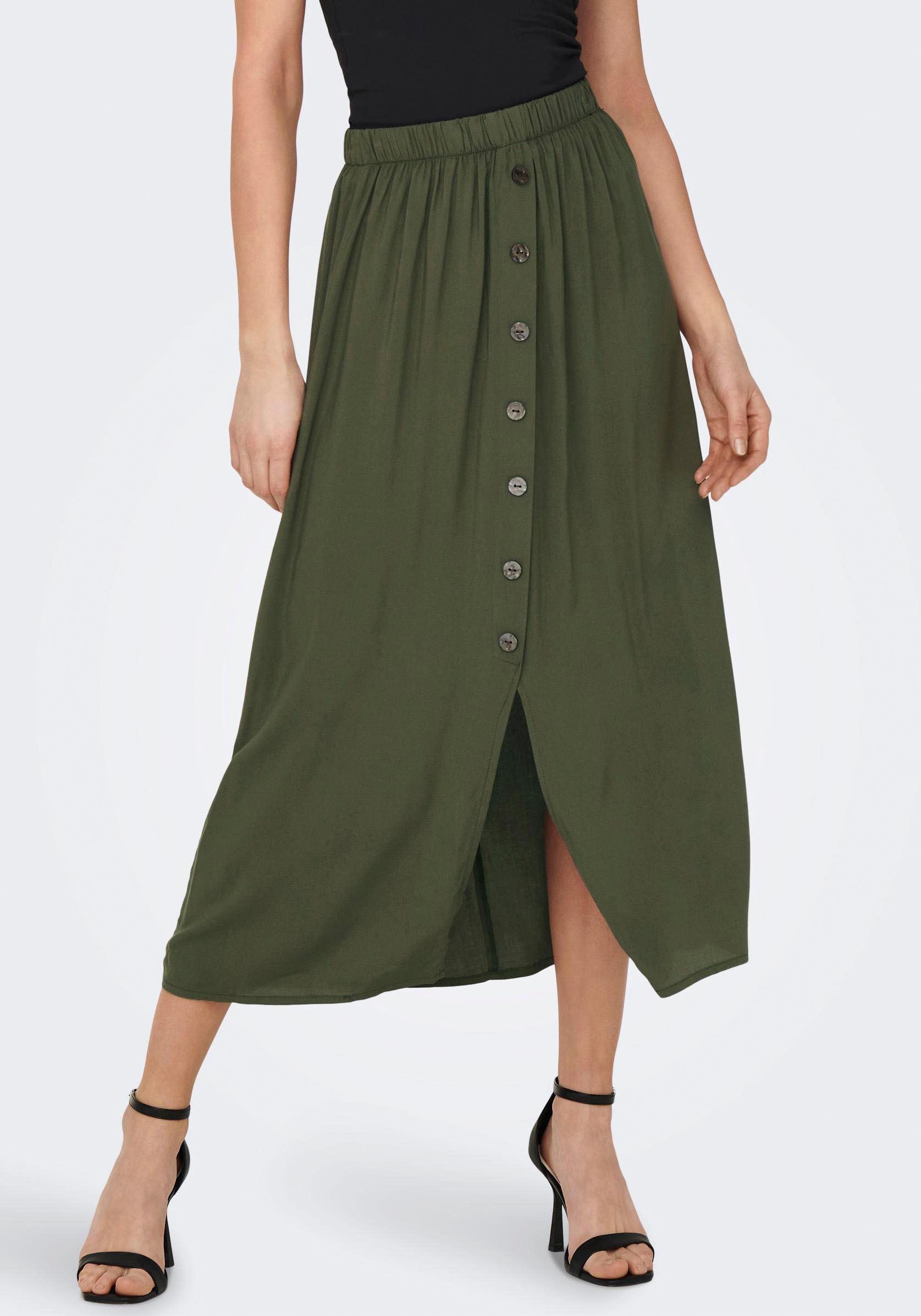 ONLY Maxirock »ONLNOVA LIFE BUTTON SKIRT SOLID PTM« kaufen