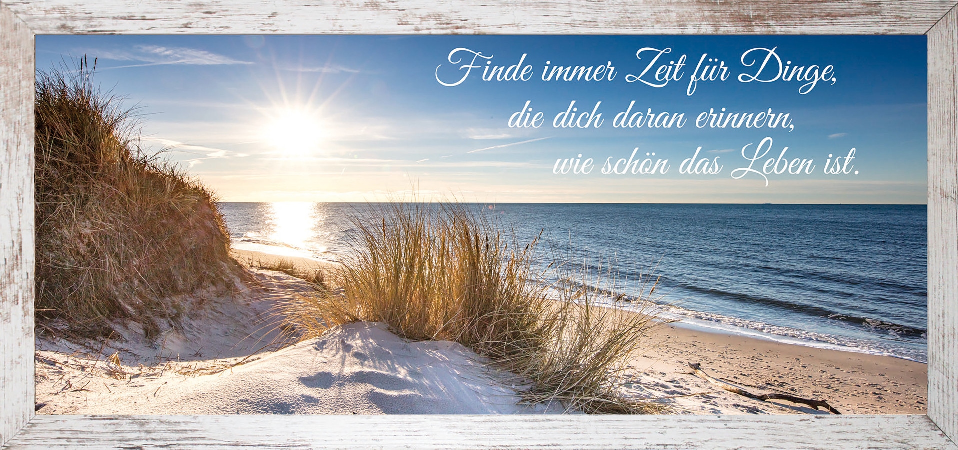 Bönninghoff Bild mit Rahmen, Strand-Sprüche-Sprüche & Texte-Bilder vom Sonnenuntergang & -aufgang, (1 St.)