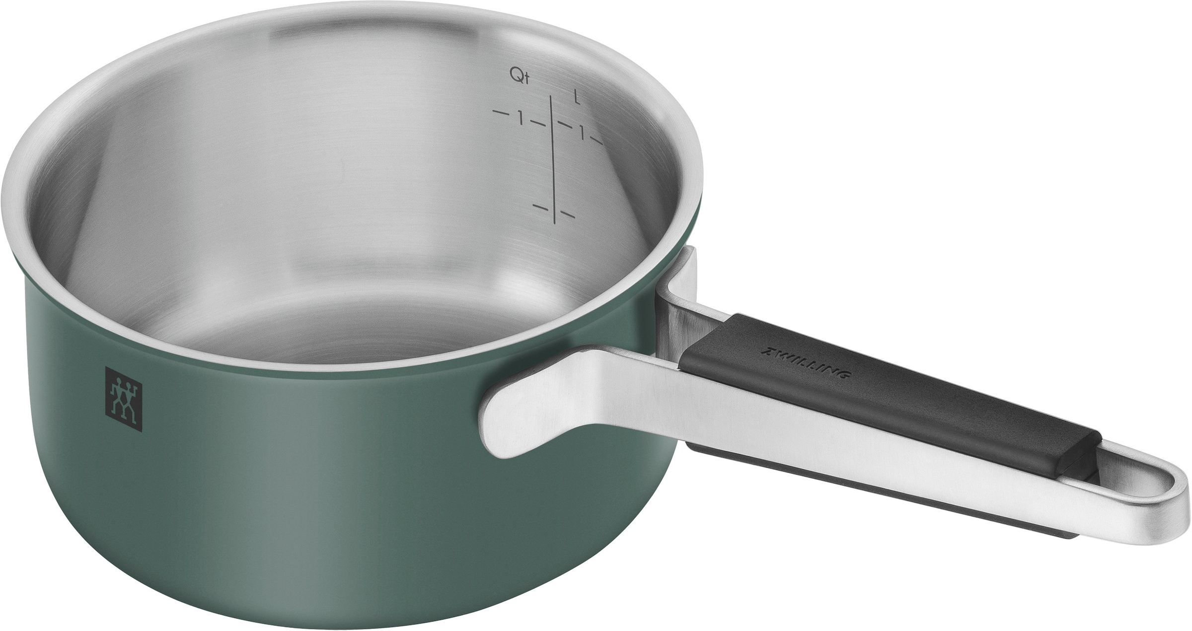 Zwilling Topf-Set »Pure«, Edelstahl 18/10, (Set, 5 tlg., 3 Kochtöpfe (16, 20 & 24 cm), Bratentopf 20 cm, Stieltopf 16 cm), Stay-Cool-Griffe, 3-lagige Bodentechnologie